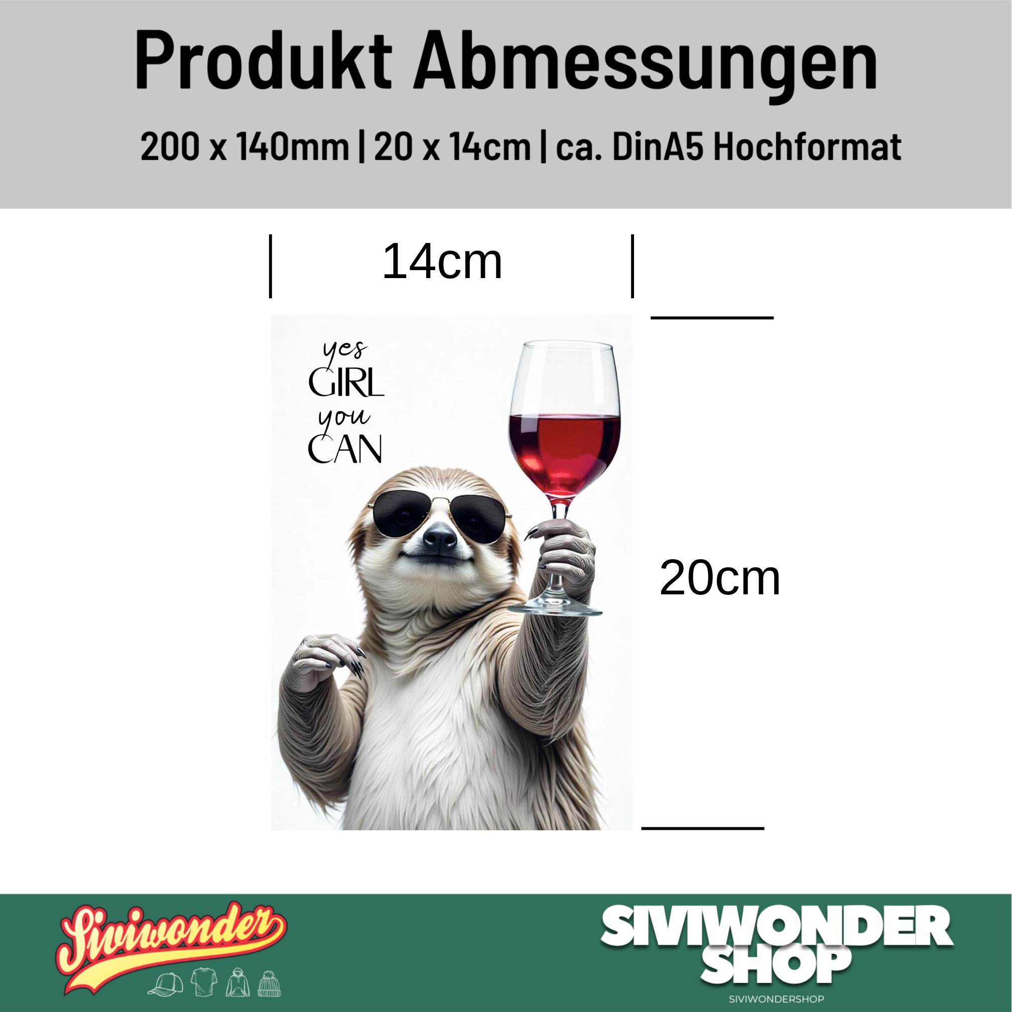 Schild Sloth Artprint Wein Spruch Deko Wanddekor Geschenkidee Quotes Weinliebhaber Faultier