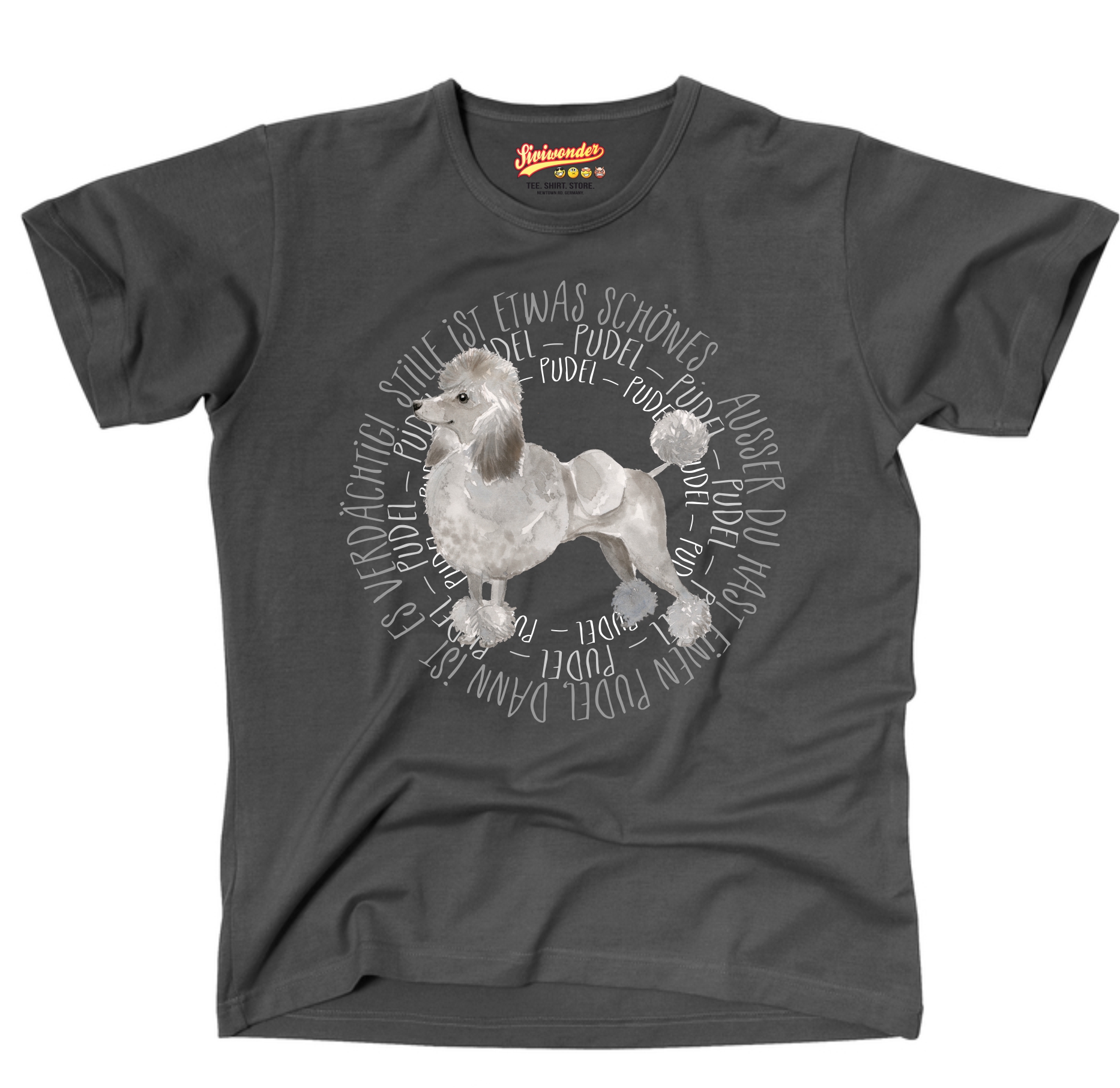 PUDEL UNISEX T-SHIRT CIRCLE Watercolor by SIVIWONDER