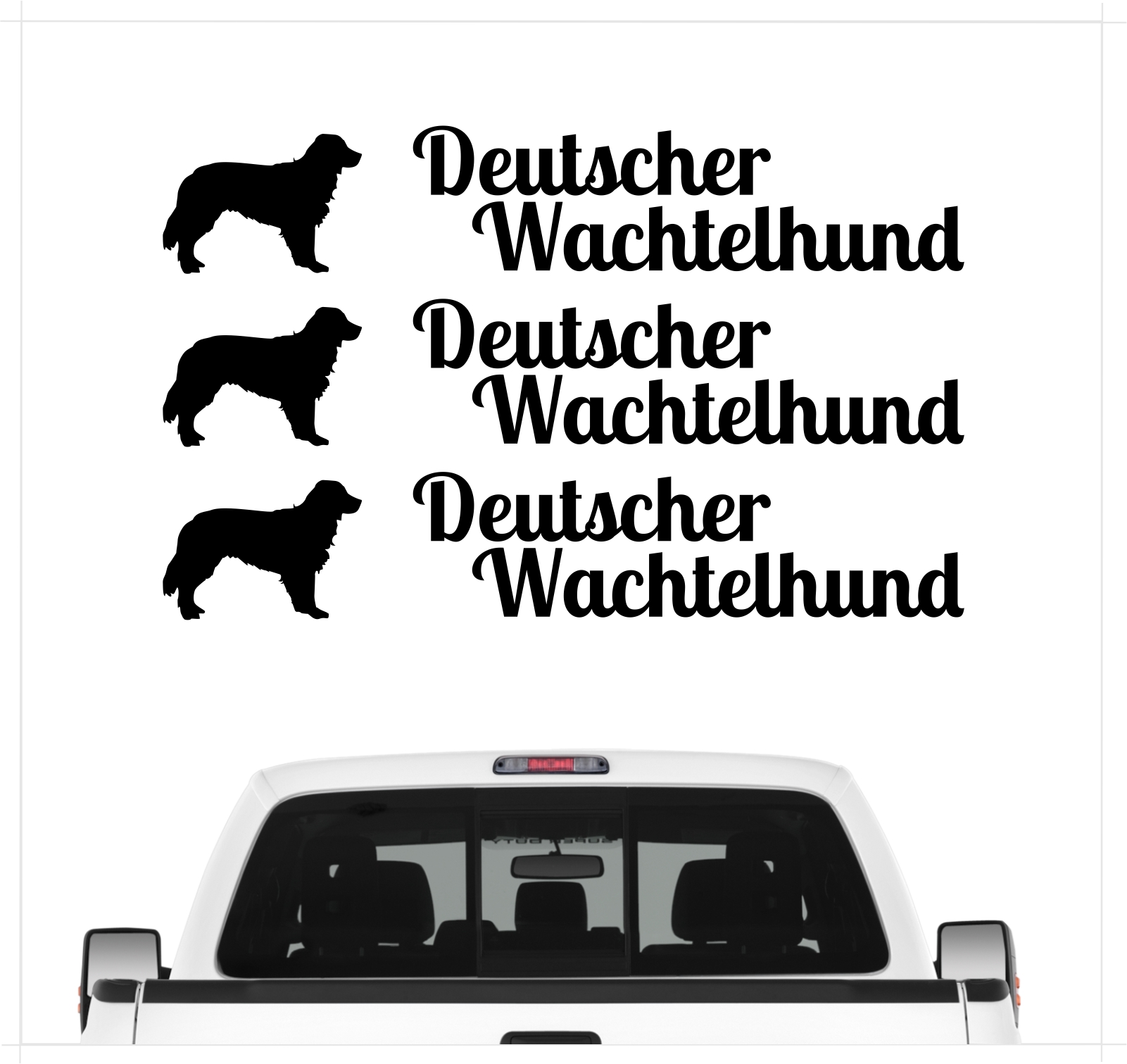 Deutscher Wachtelhund Wachtel Heidewachtel Jagdhund Jäger Dog 3er Set  AUTOAUFKLEBER Aufkleber Hunde Hundemotiv by SIVIWONDER
