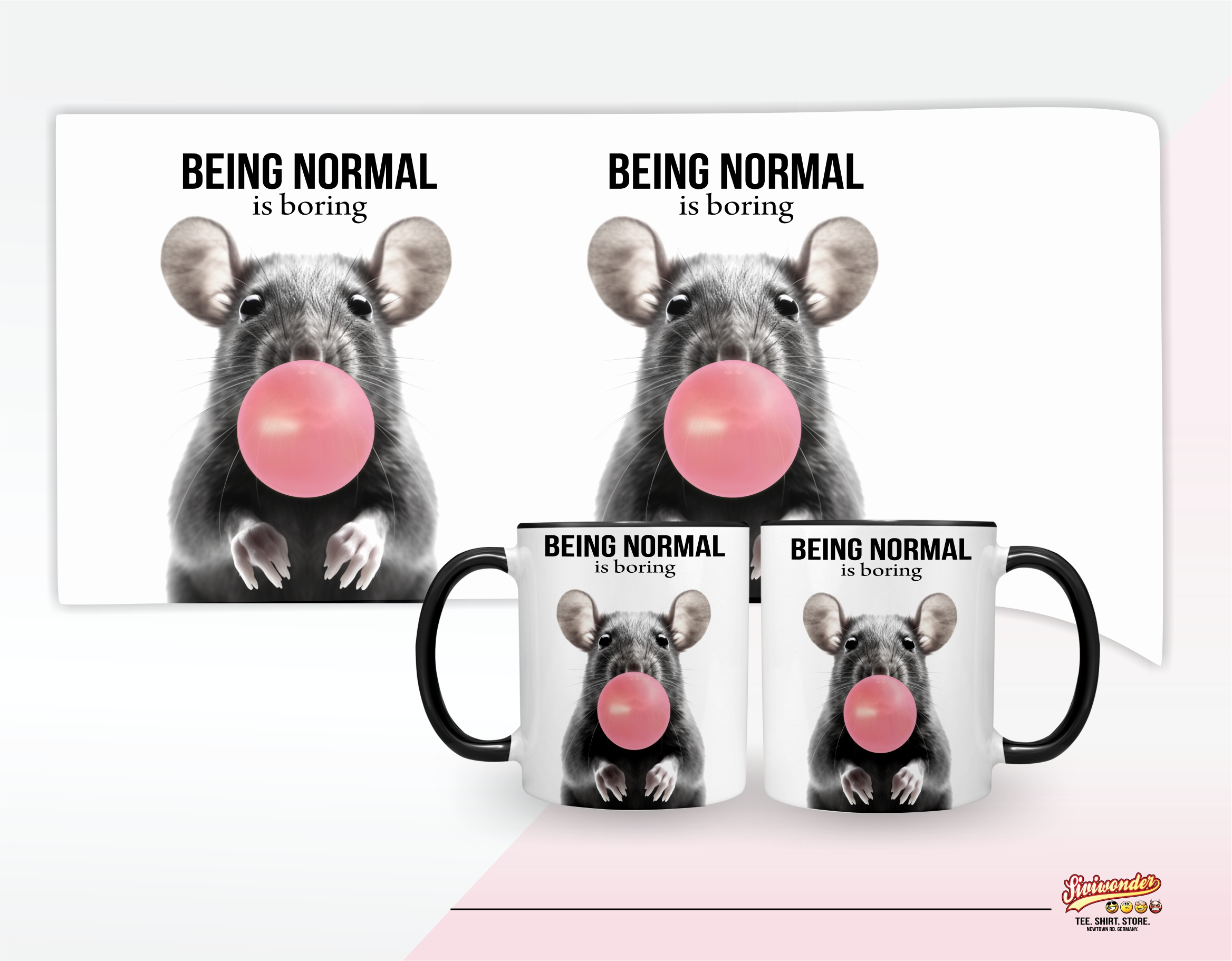 Ratte lustiges Bild Bubble normal  Büro Freund Tasse Kaffee lustig Kaffeebecher Mug Design Design by Siviwonder