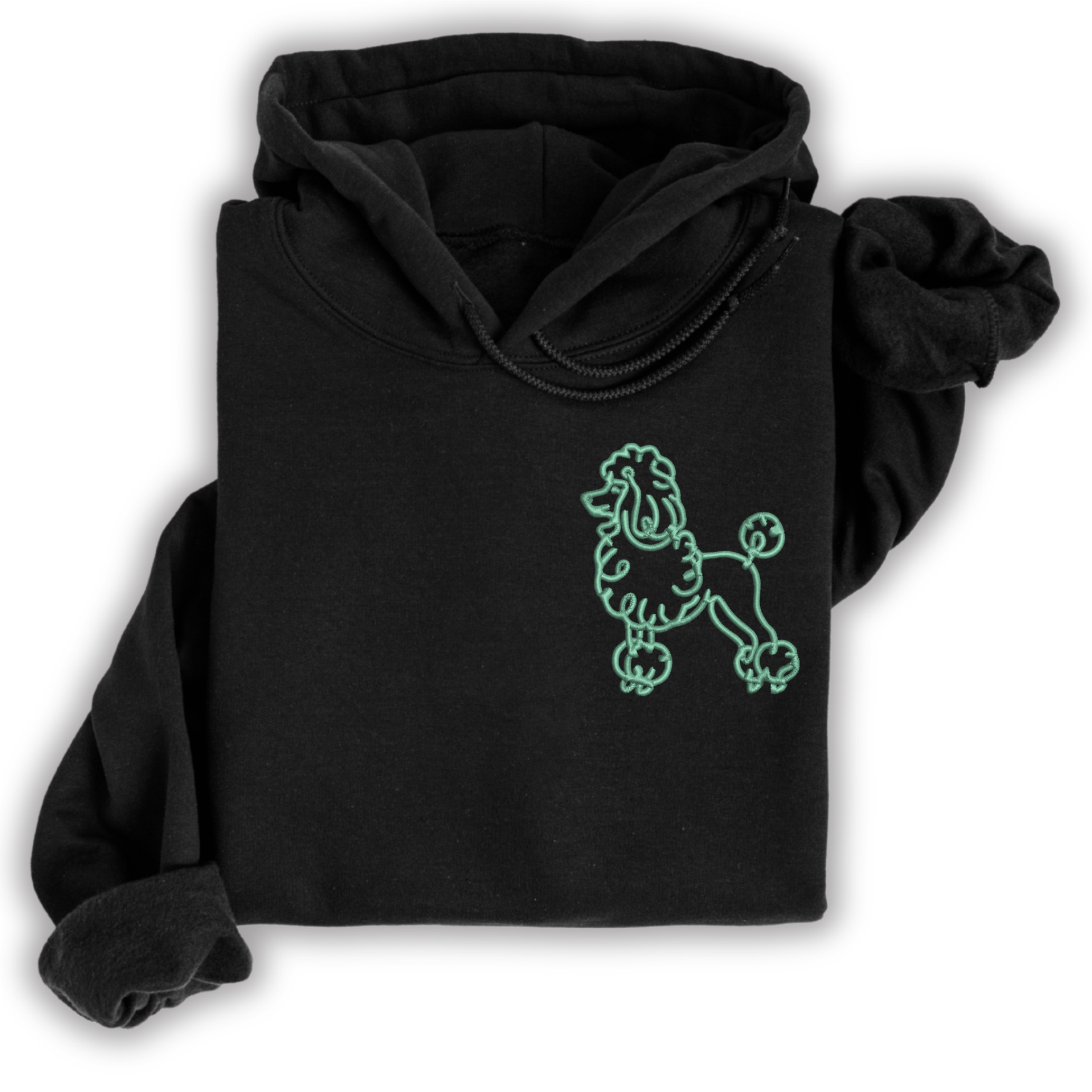 Hoodie Pudel Zwergpudel gestickt Hund wählbare Stickerei kuschelig Stickerei personalisiert