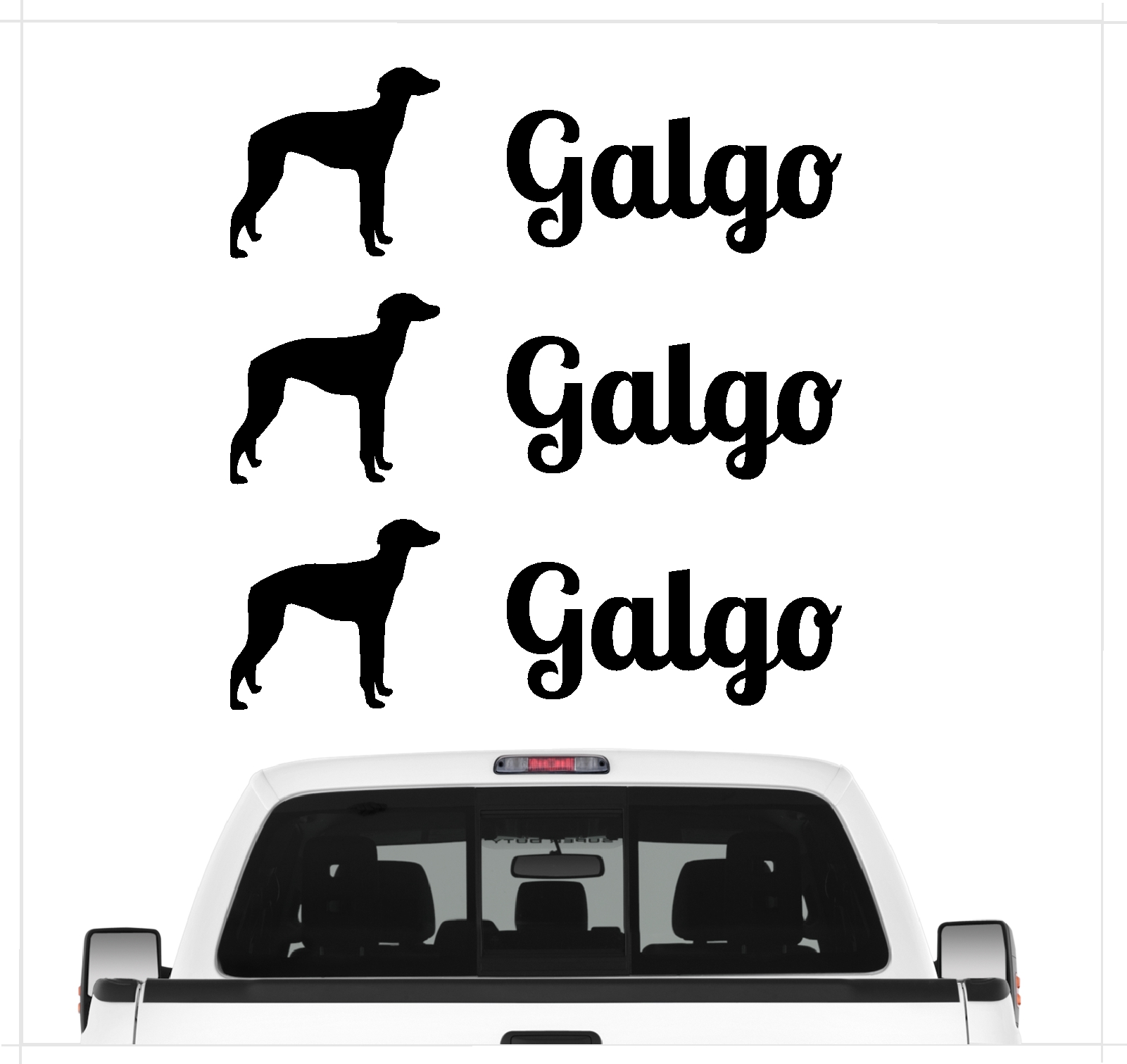 Galgo Espanol  Spanischer Windhund Straßenhund Tierheim Dog 3er Set  AUTOAUFKLEBER Aufkleber Hunde Hundemotiv by SIVIWONDER