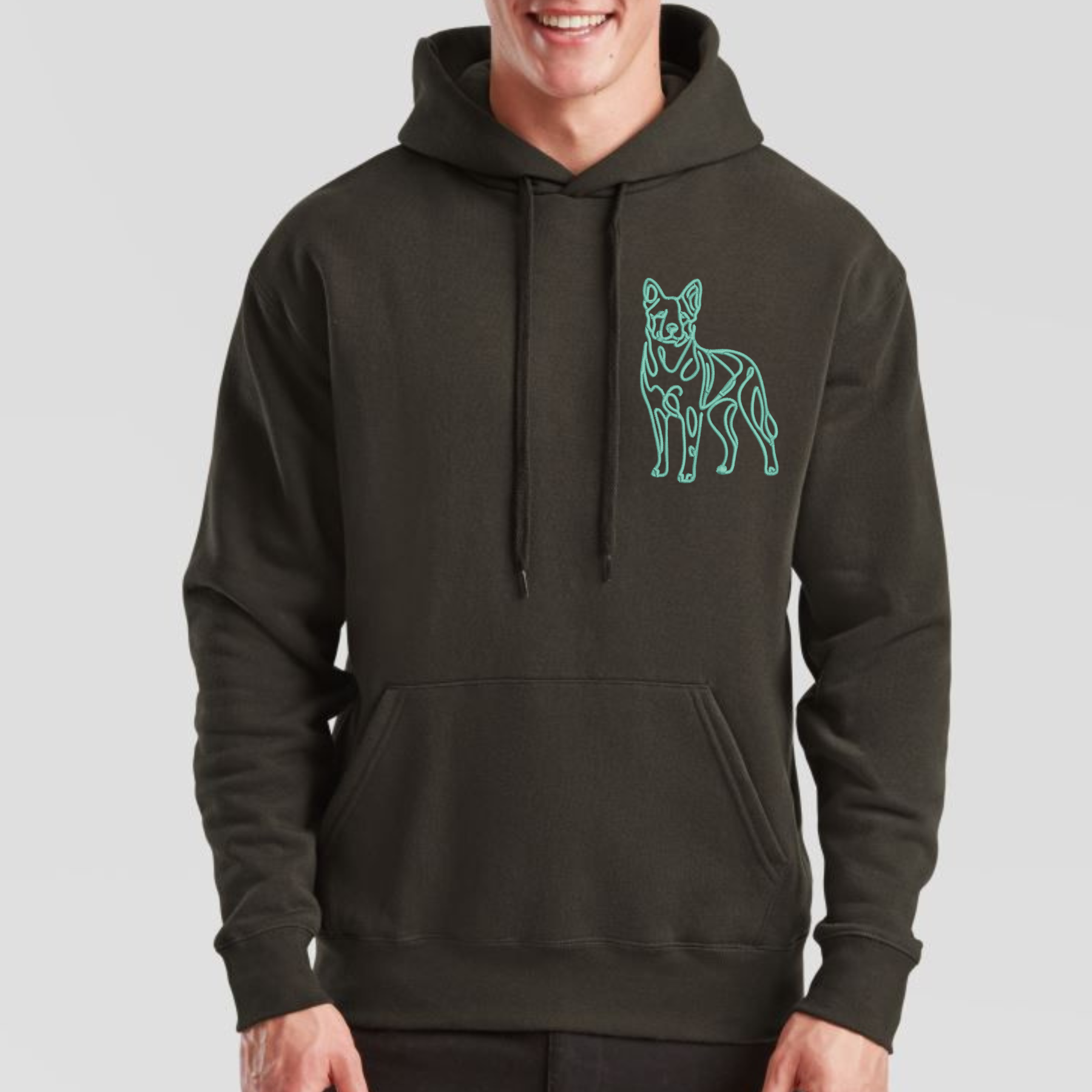 Hoodie Australian Cattle Dog ACD gestickt Hund wählbare Stickerei kuschelig Stickerei personalisiert