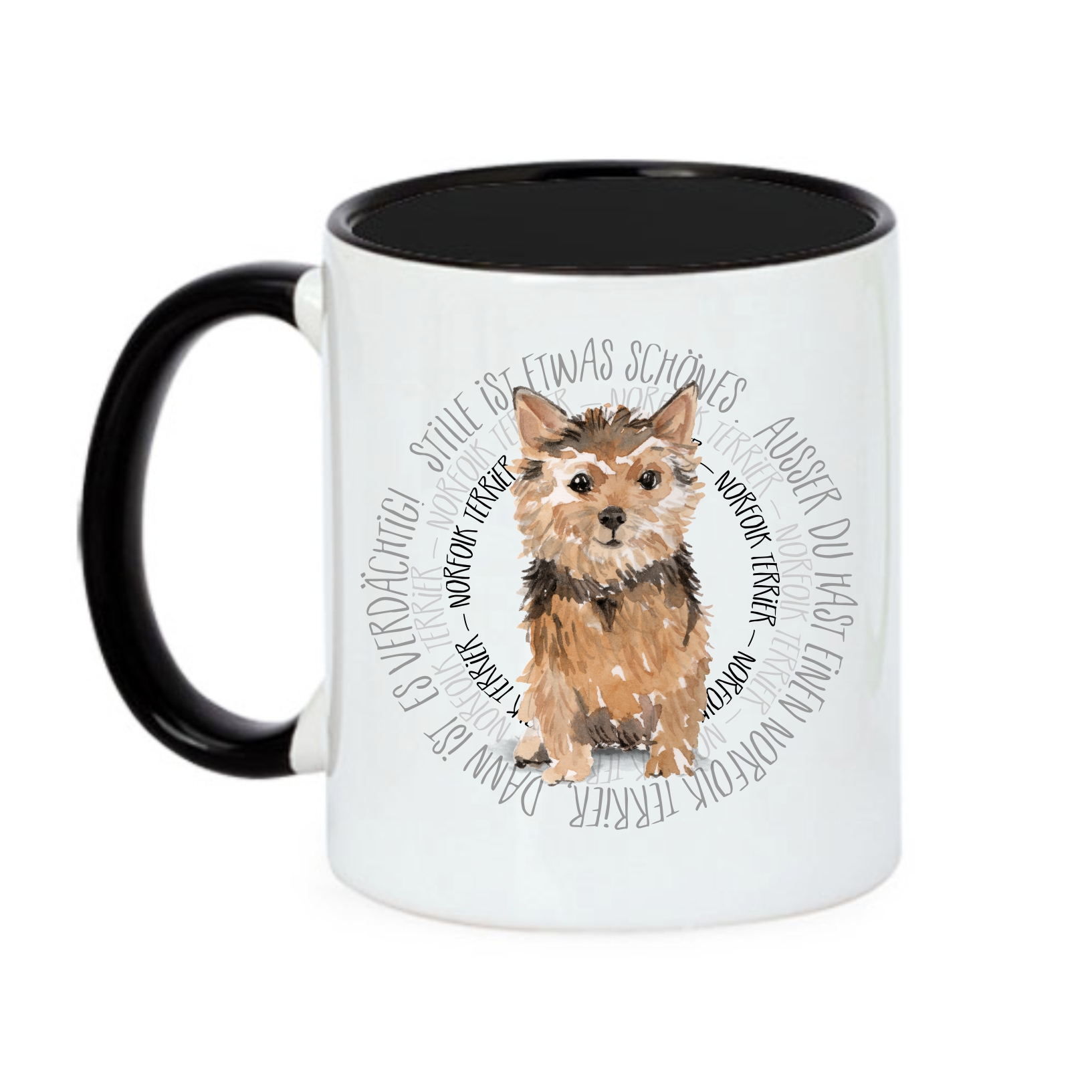 NOROFLK TERRIER TASSE CIRCLE WATERCOLOUR Motiv by SIVIWONDER