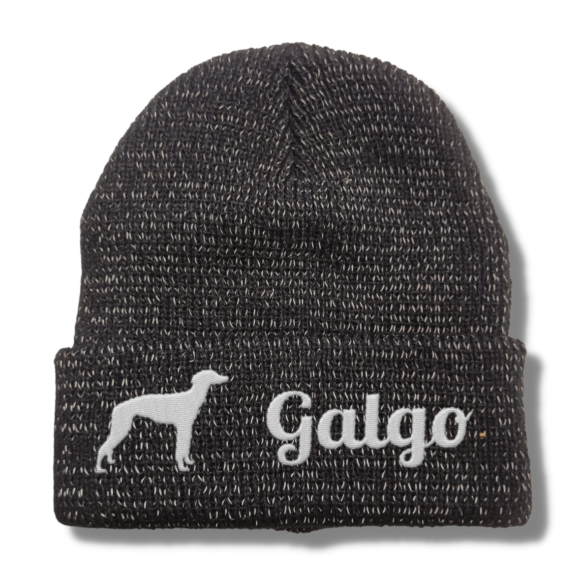 Galgo reflektierende Mütze Stickerei Hund Winter Strickmütze reflex Beanie warm