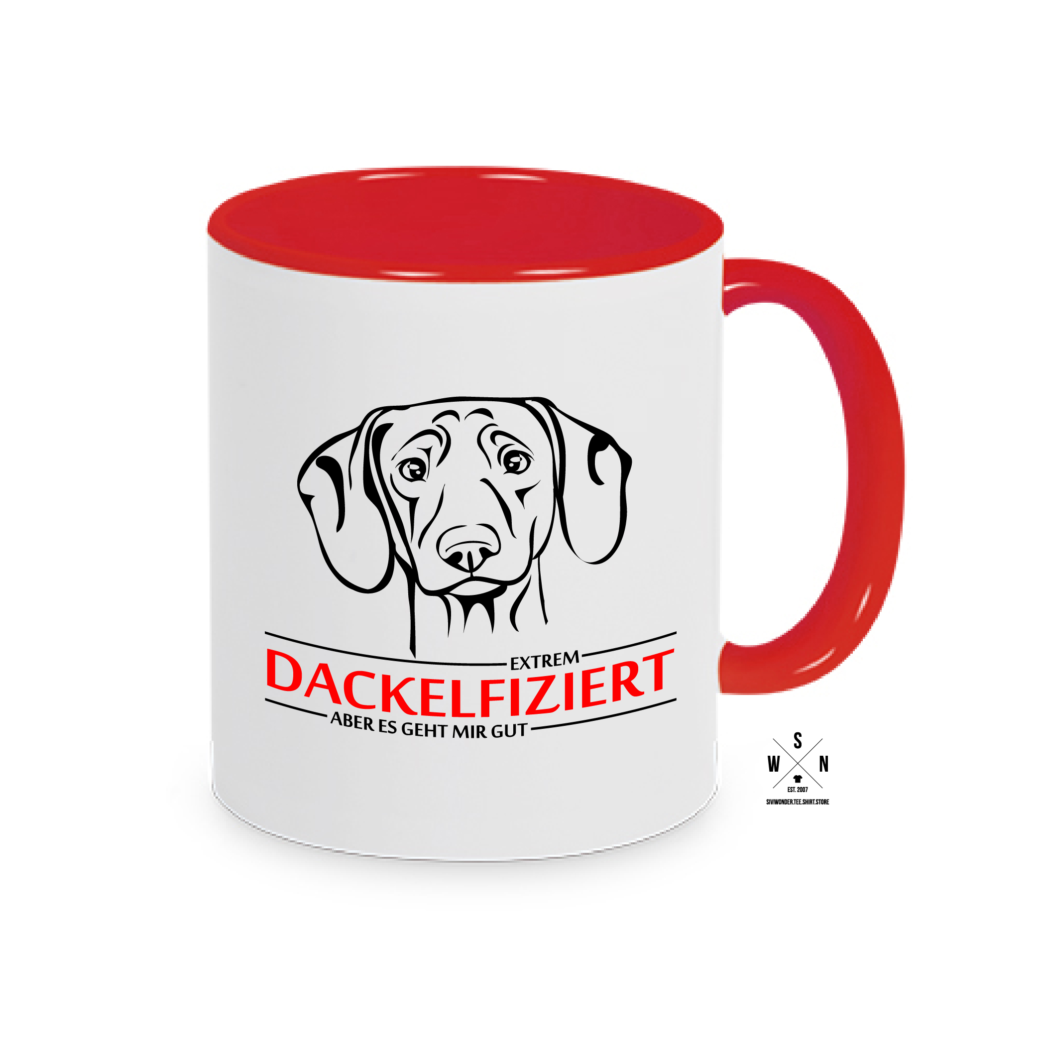 Tasse Kaffebecher INFIZIERT DACKEL DACKELFIZIERT