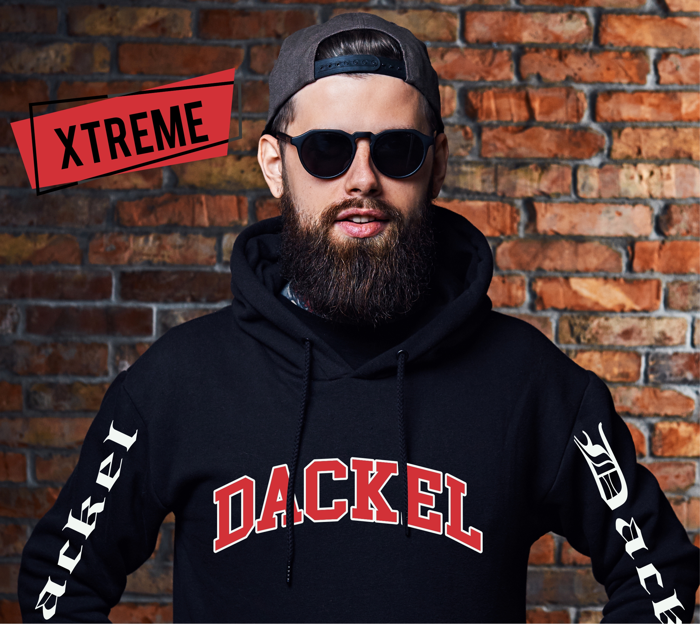 Dackel Teckel Dachshund Wiener Dog Dog Hoodie Unisex Sweatshirt Extreme Hundemotiv