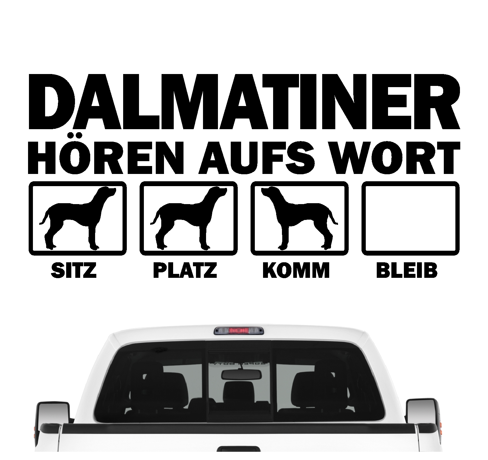 Damatiner Dal Dally Dalmatian Dalmatinac  Carriage Dog Spotted Coach Hört aufs Wort Hunde Aufkleber Sticker Autoaufkleber
