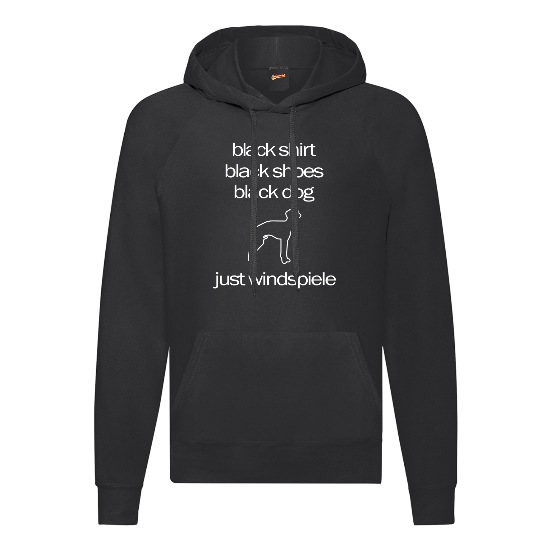 Sweatshirt Italienisches Windspiel Black Dogs by Siviwonder Hoodie Italian