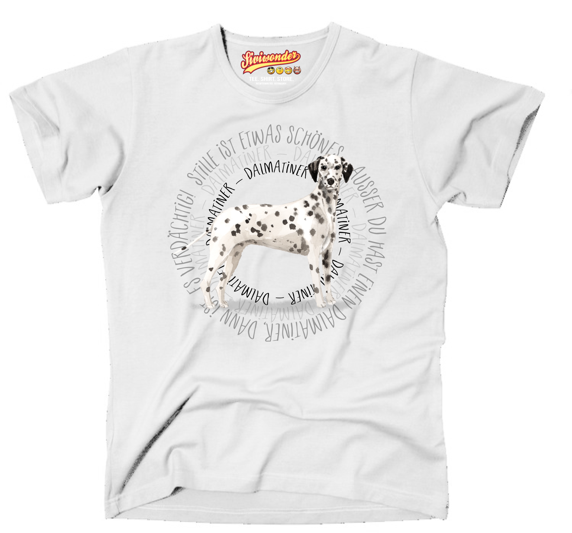 DALMATINER UNISEX T-SHIRT CIRCLE Watercolor by SIVIWONDER