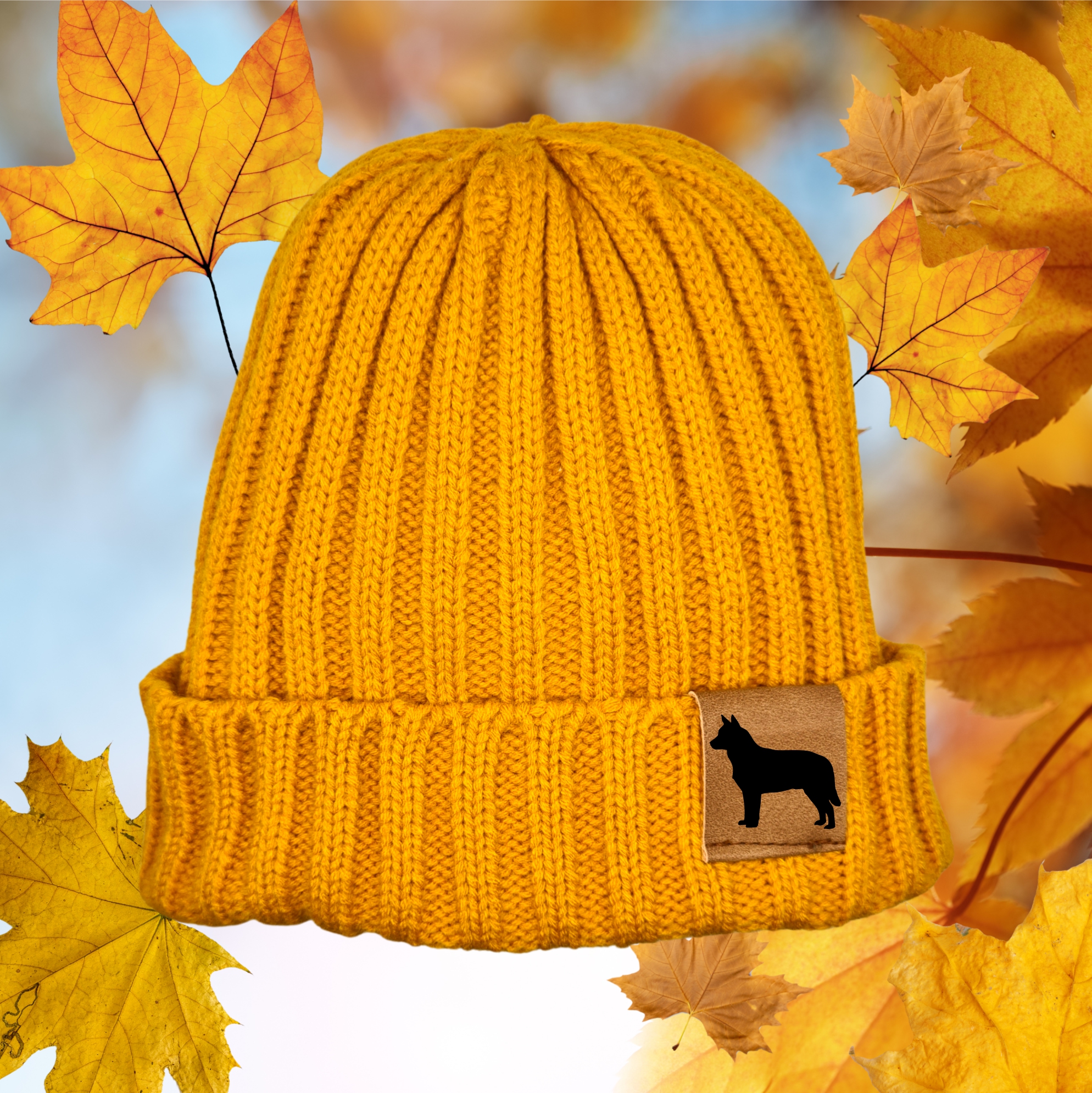 Strickmütze "Australian Cattle Dog"  Beanie Mütze Urban Witzig Spruch Warm Winter Herbst Farben