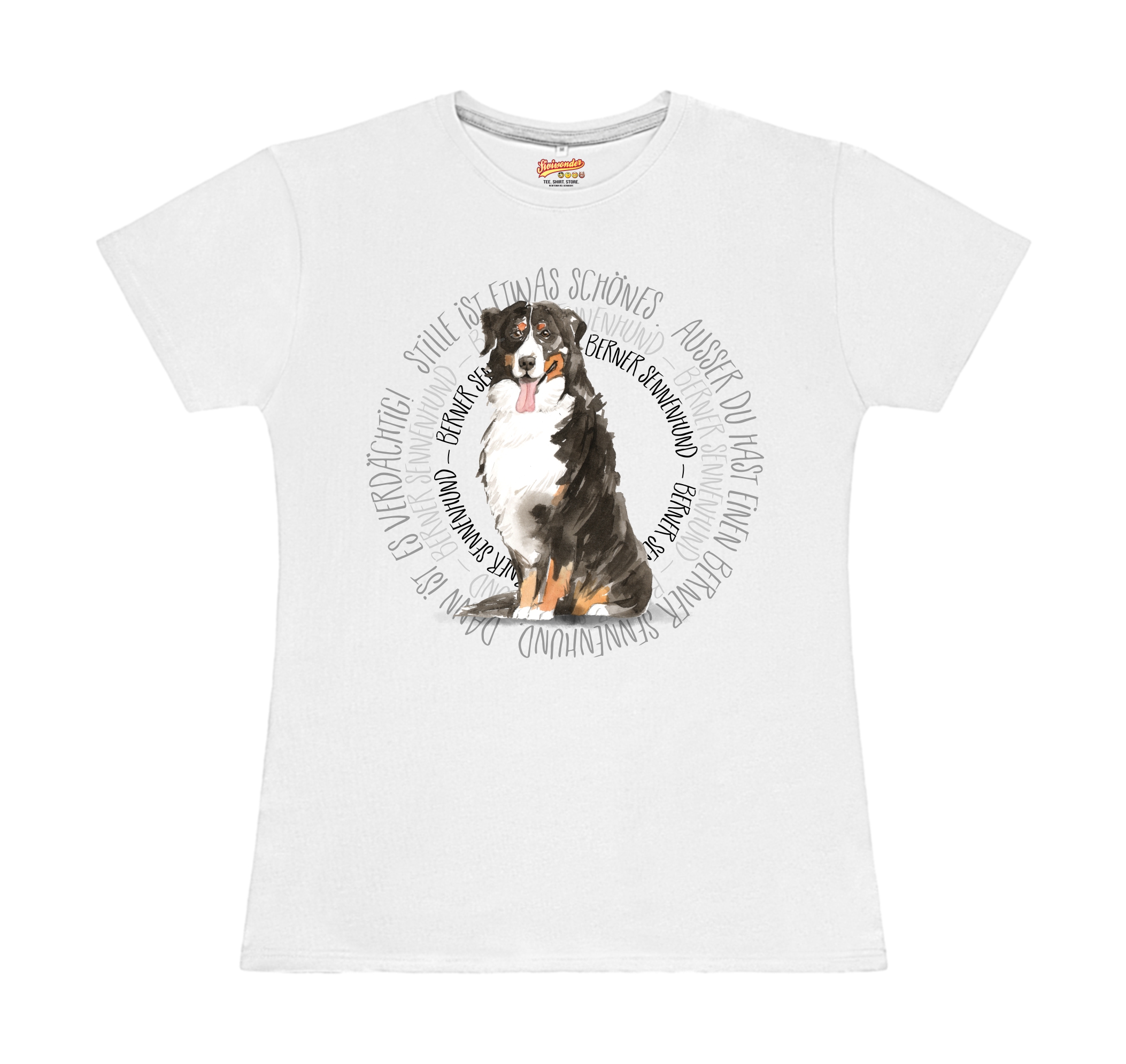 BERNER SENNENHUND DAMEN T-SHIRT CIRCLE Watercolor by SIVIWONDER