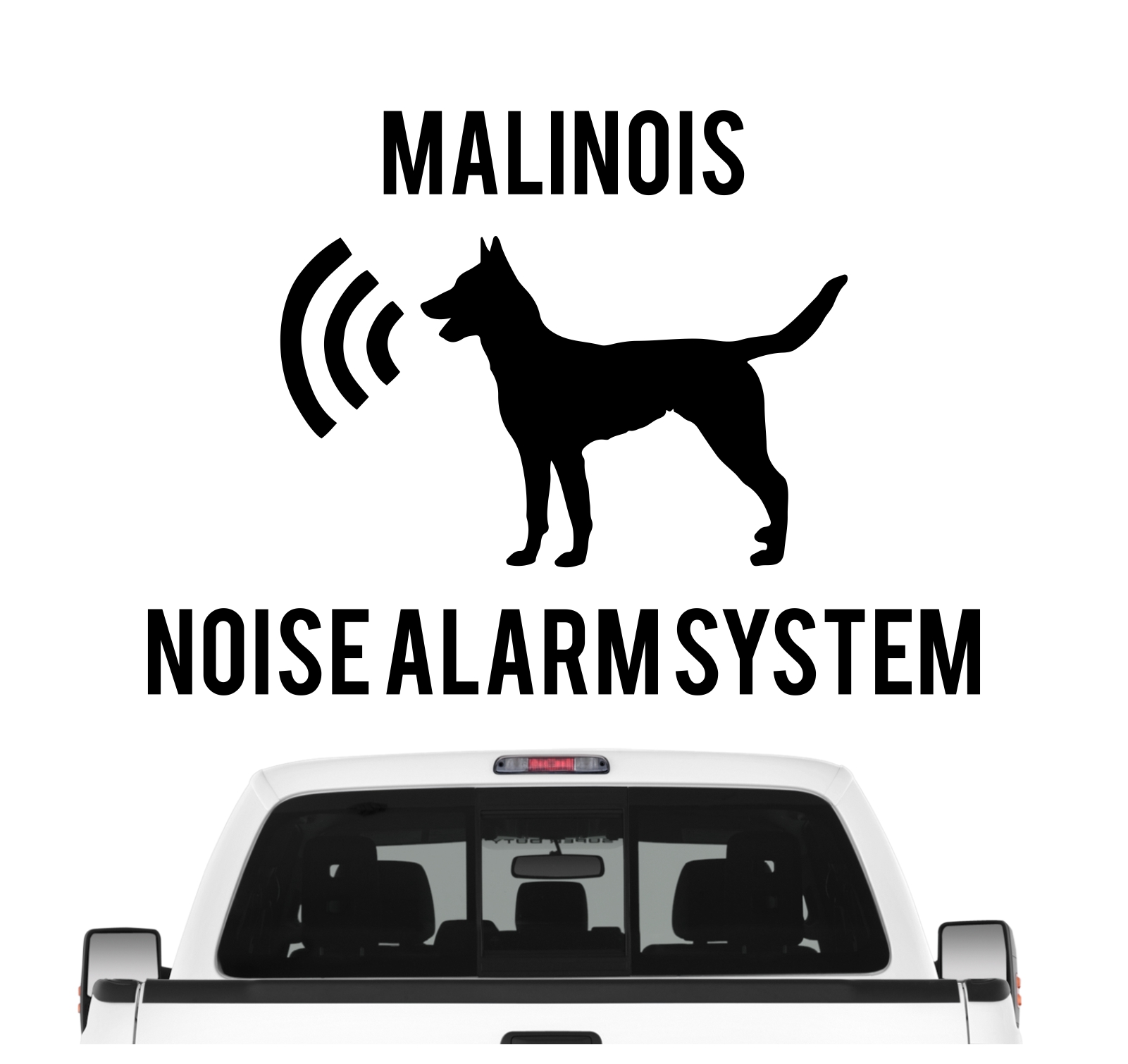 Malinois Noise Alarmsystem Auto Aufkleber Hund Folie Wandtattoo Tattoo Sticker Belgian Mali Belgischer Schäferhund Berger Belge