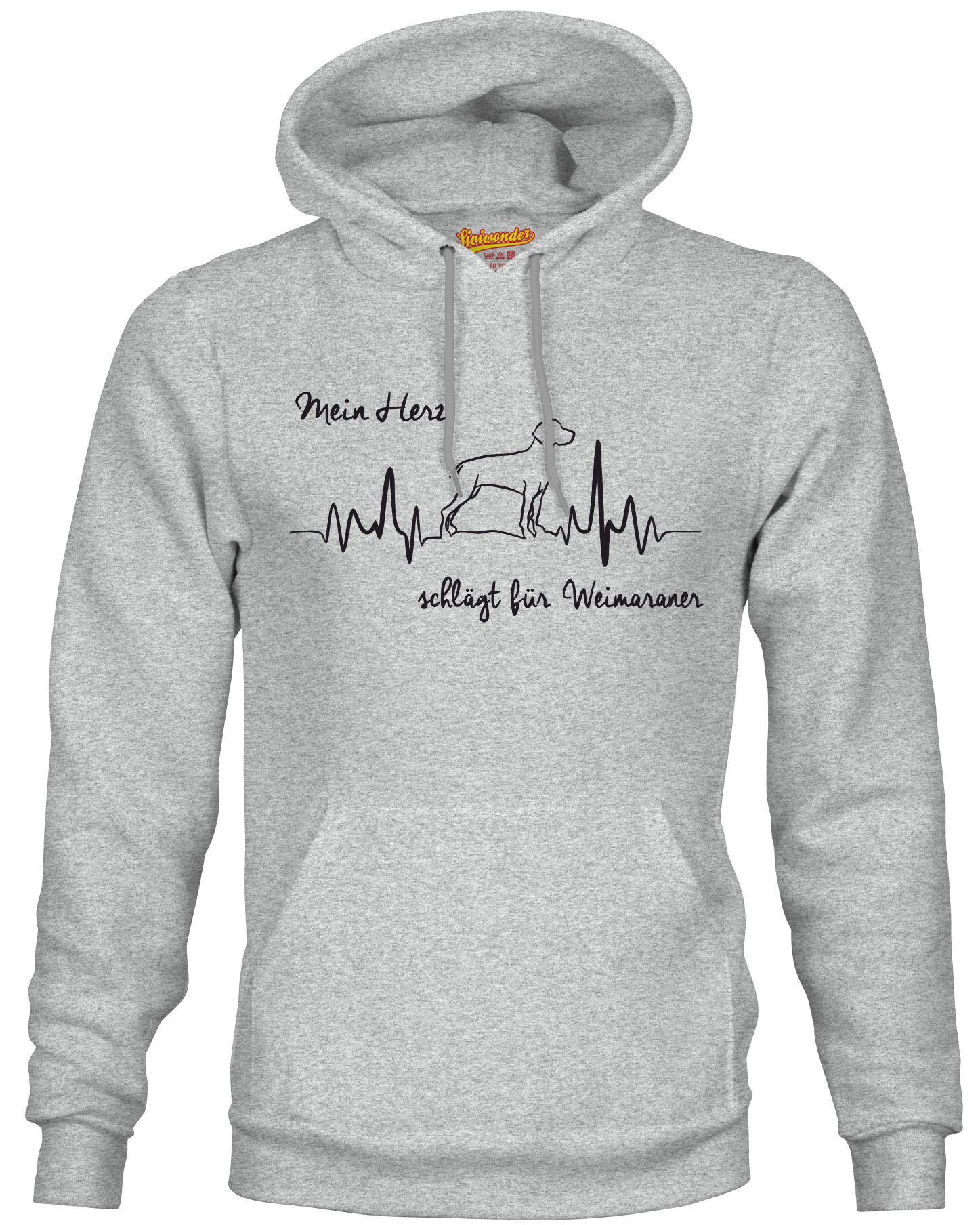 WEIMARANER SWEATSHIRT HEARTBEAT EKG Hund Hundemotiv Herz