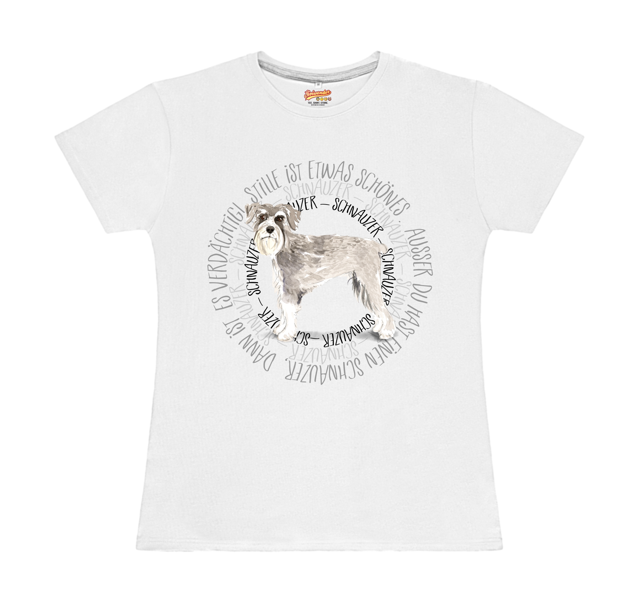 SCHNAUZER DAMEN T-SHIRT CIRCLE Watercolor by SIVIWONDER
