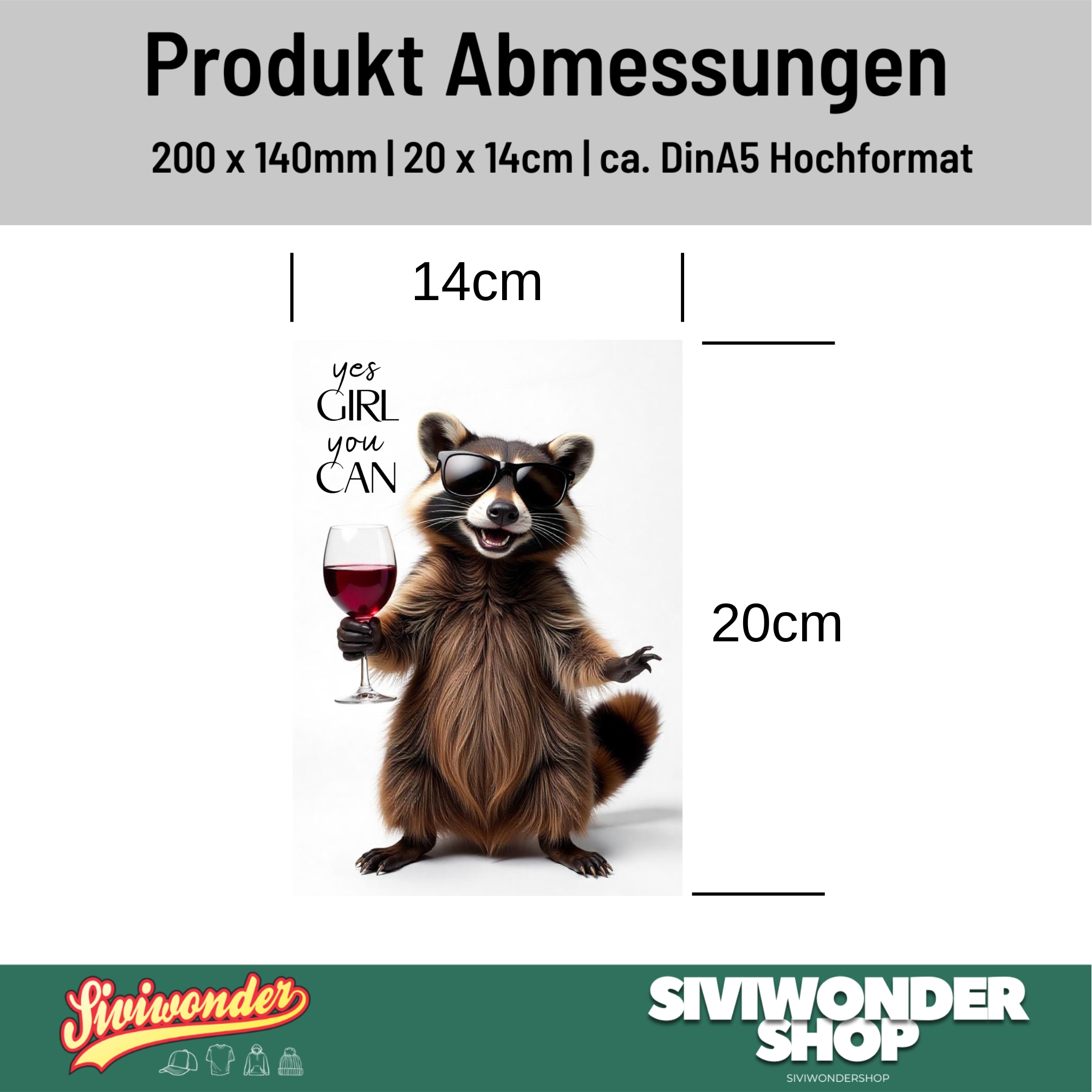 Schild Waschbär Artprint Wein Spruch Deko Wanddekor Geschenkidee Quotes Weinliebhaber Racoon