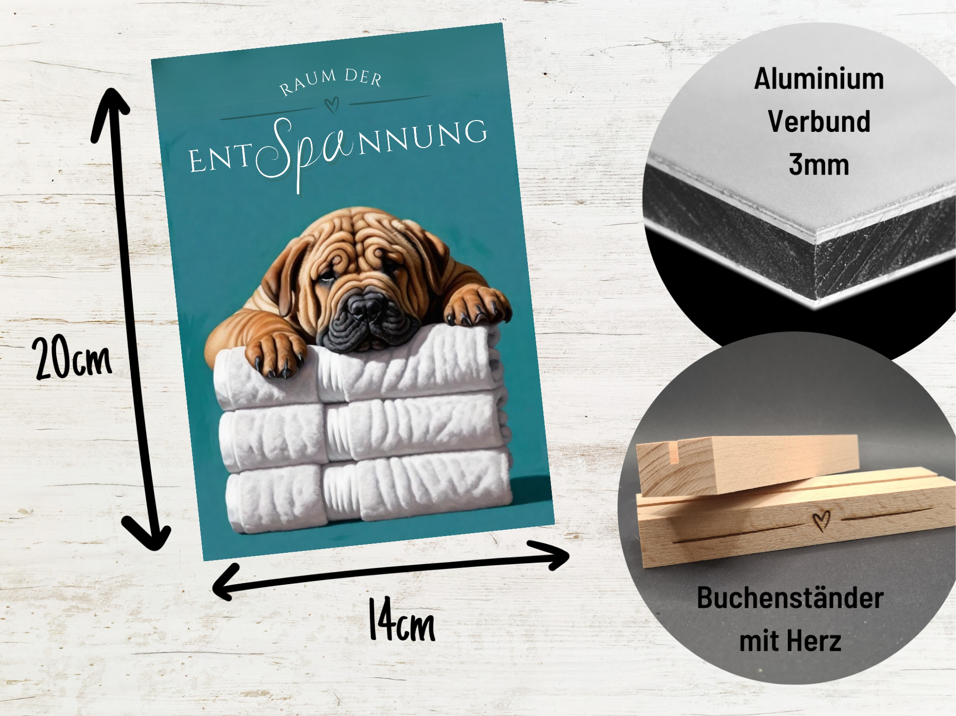 Hundeschild Deko Badezimmer Wellness Shar Pei Faltenhundd Schild Spruch