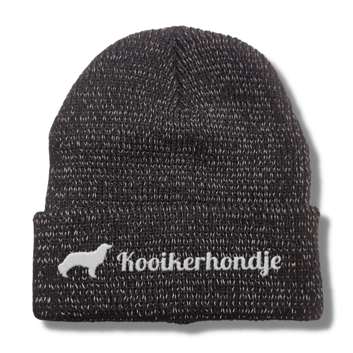 Kooikerhondje reflektierende Mütze Stickerei Hund Winter Strickmütze reflex Beanie warm