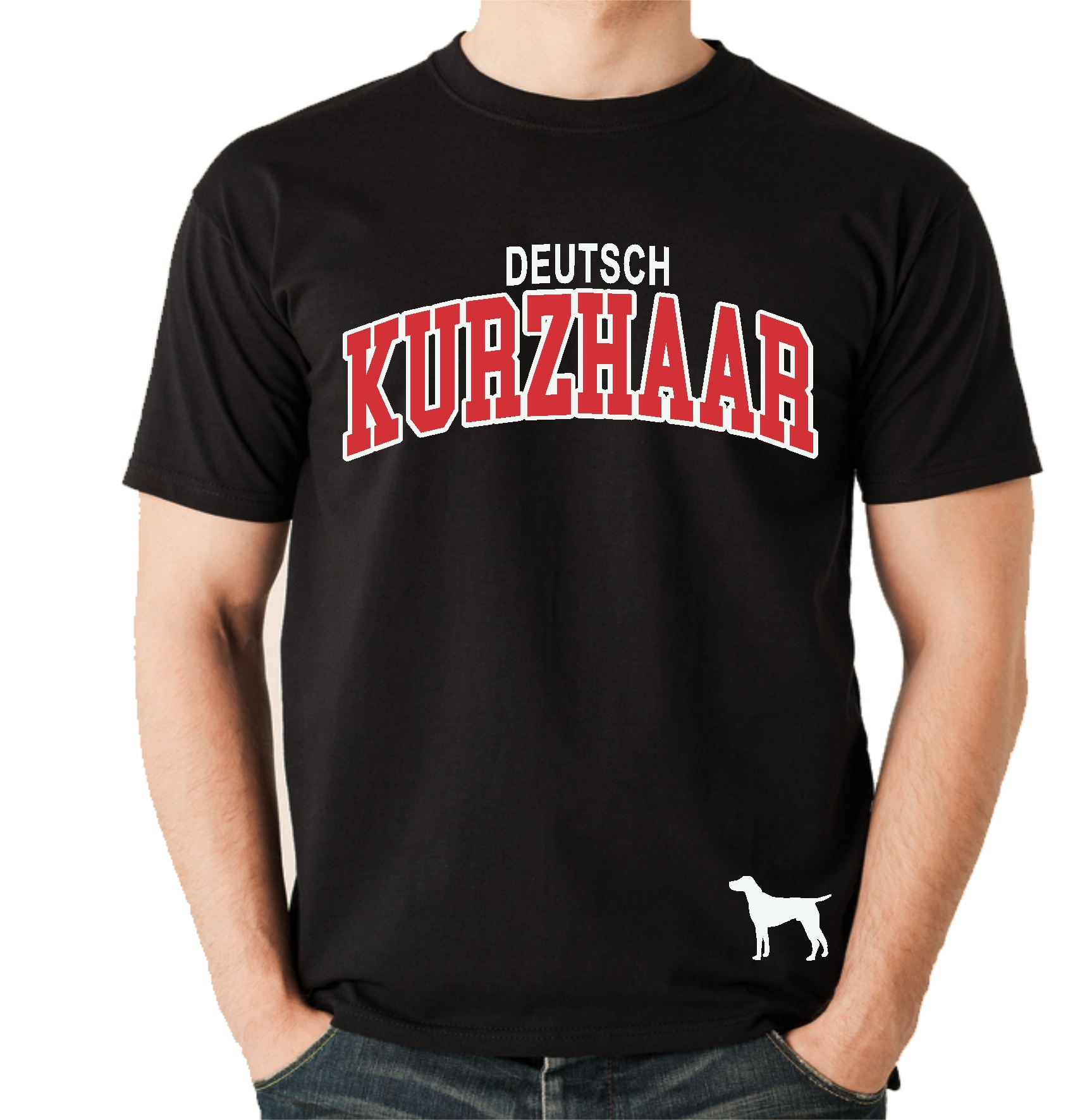 Deutsch Kurzhaar Unisex T-Shirt Extreme Hundemotiv DK Vorstehhund German Shorthaired Pointer Jagdhund Jäger