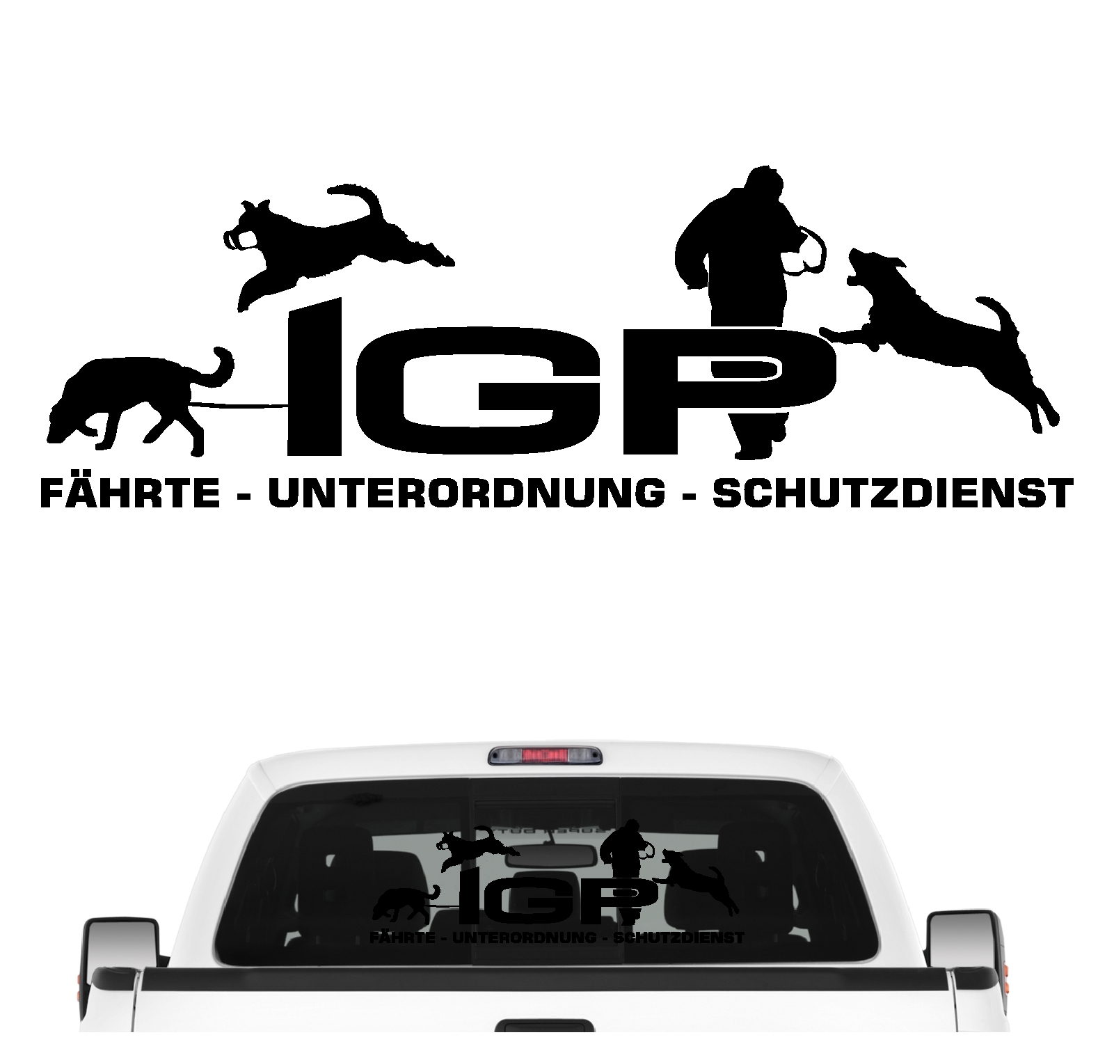 IGP Beauceron Schäferhund Französischer Berger de Beauce  Schrift Autoaufkleber