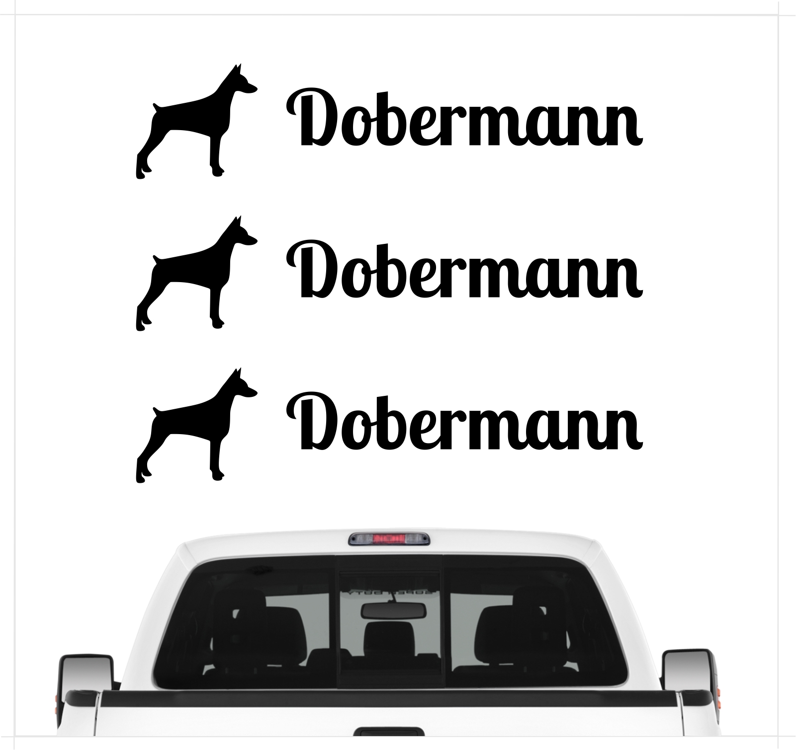 Dobermann Dobi Dobie Doberman Pinscher Dog 3er Set  AUTOAUFKLEBER Aufkleber Hunde Hundemotiv by SIVIWONDER