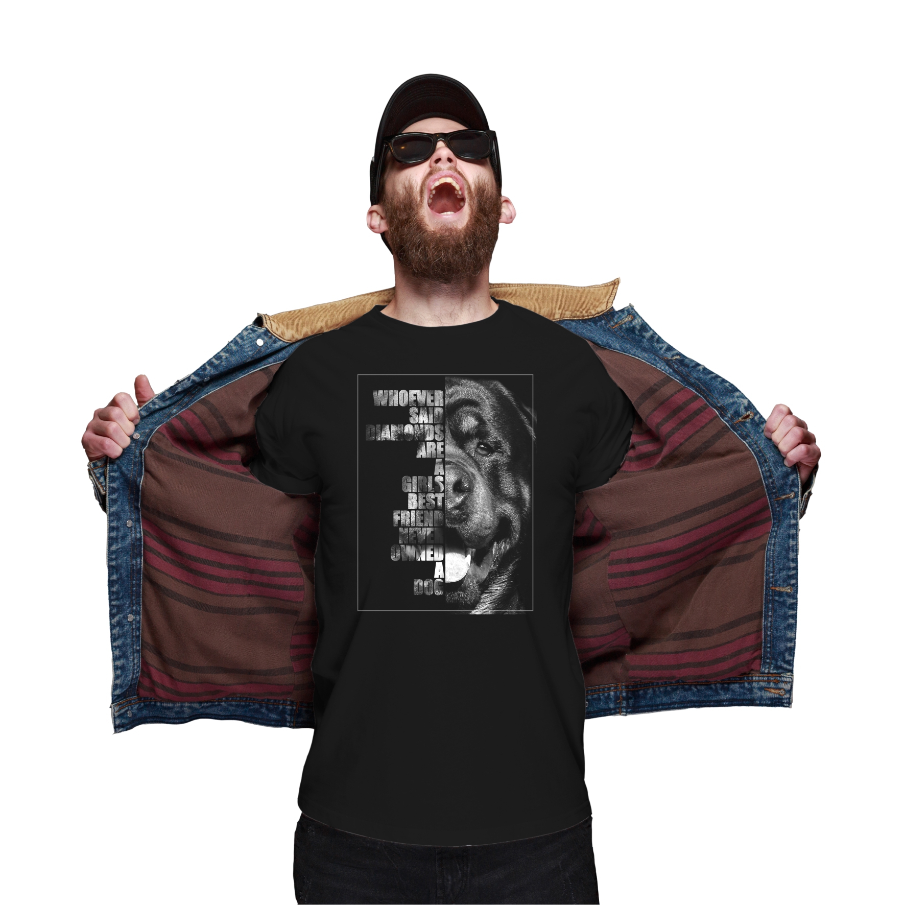 Rottweiler Unisex T-Shirt Face Hundemotiv Rotty Rottie Rott