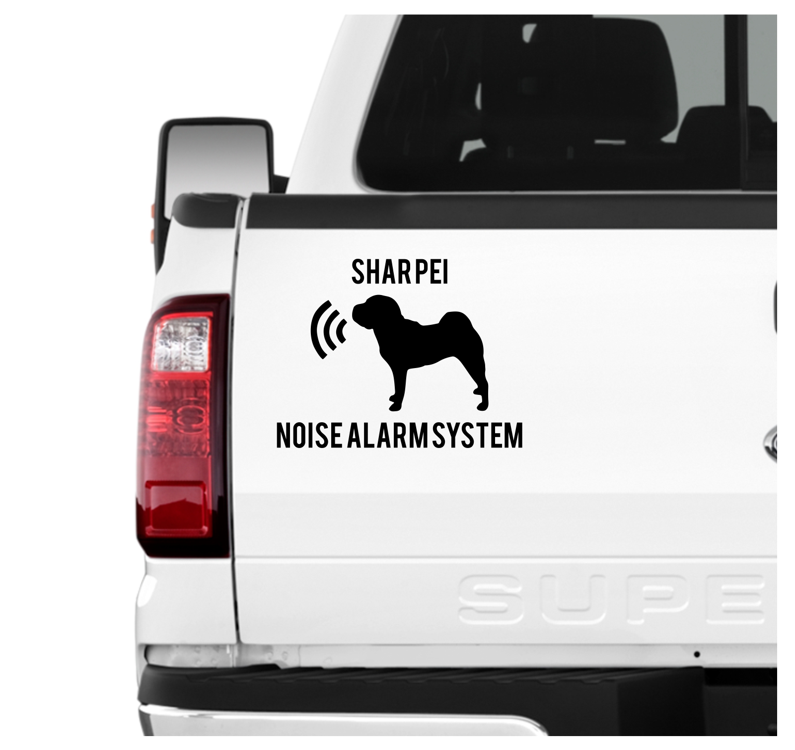 Shar Pei Noise Alarmsystem Auto Aufkleber Hund Folie Wandtattoo Tattoo Sticker Faltenhund Chinese