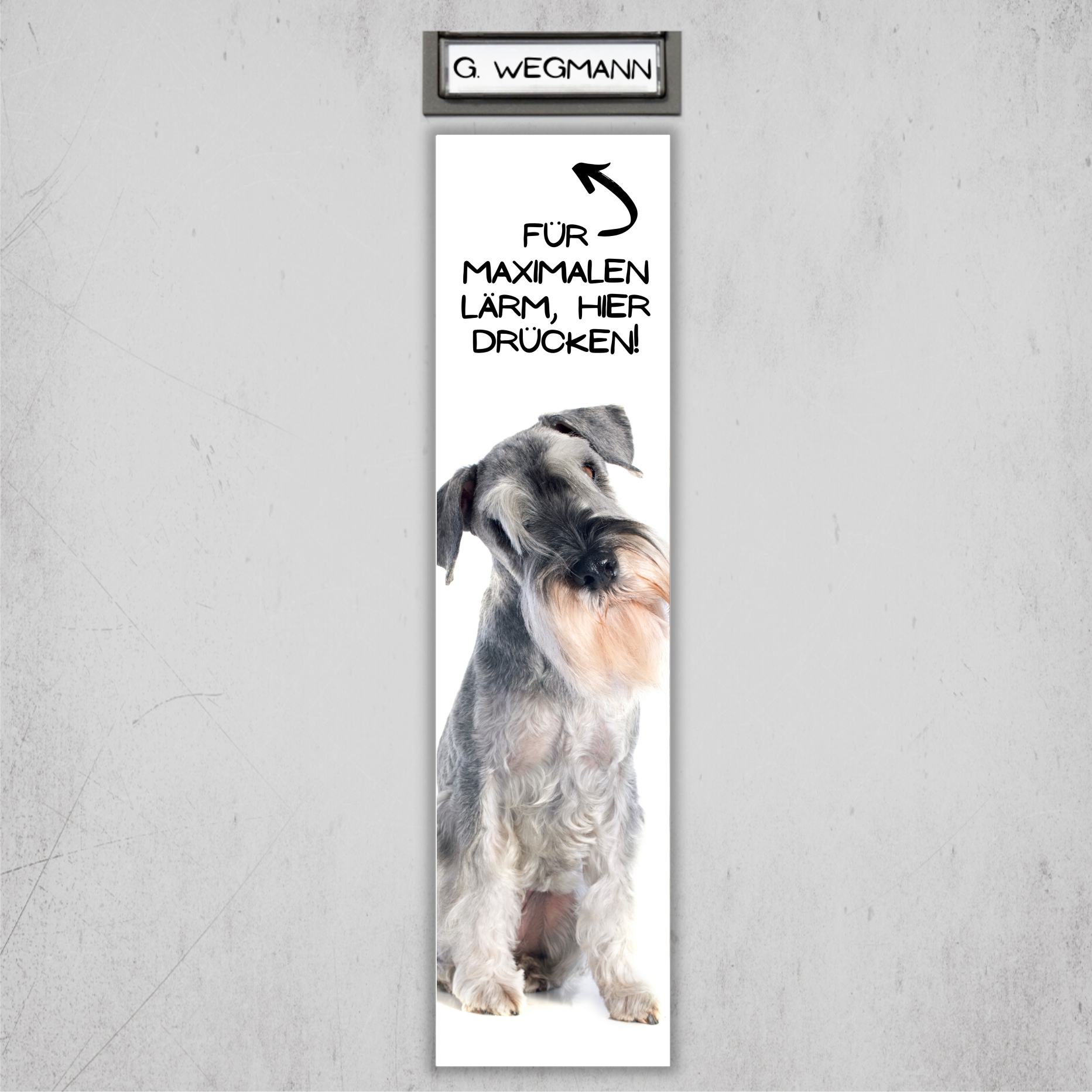 Schnauzer Zwergschnauzer  Dog Türschild Warnschild Hundeschild Schildr happy Design by Siviwonder