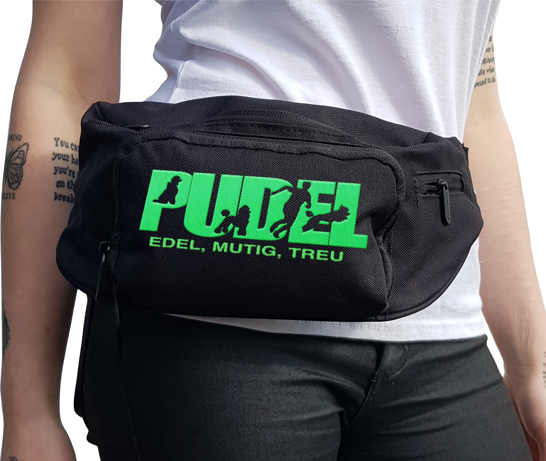 Pudel Poodle Hundesport Hundemotiv Gürteltasche Hund Stickerei