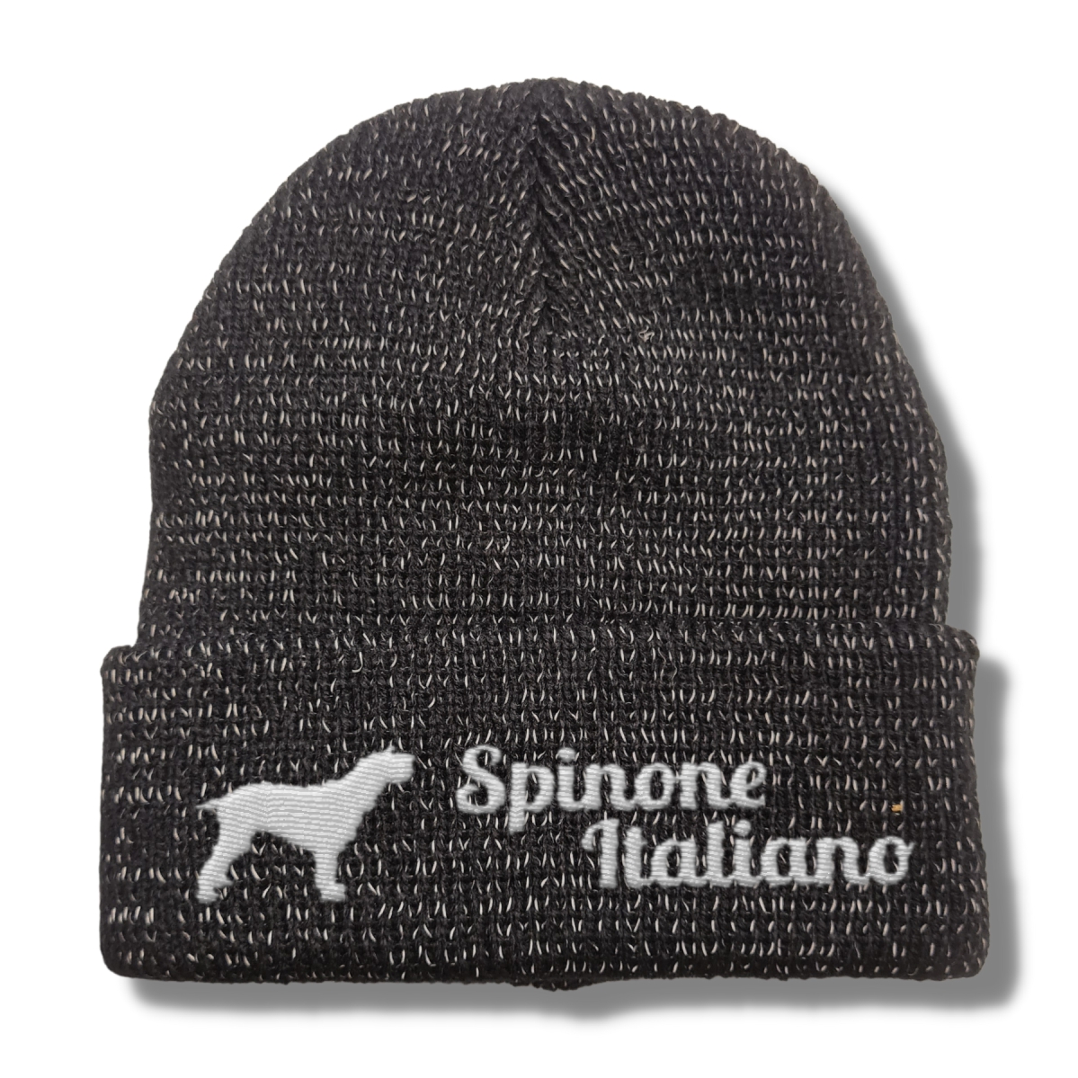 Spinone Italiano reflektierende Mütze Stickerei Hund Winter Strickmütze reflex Beanie warm kalt