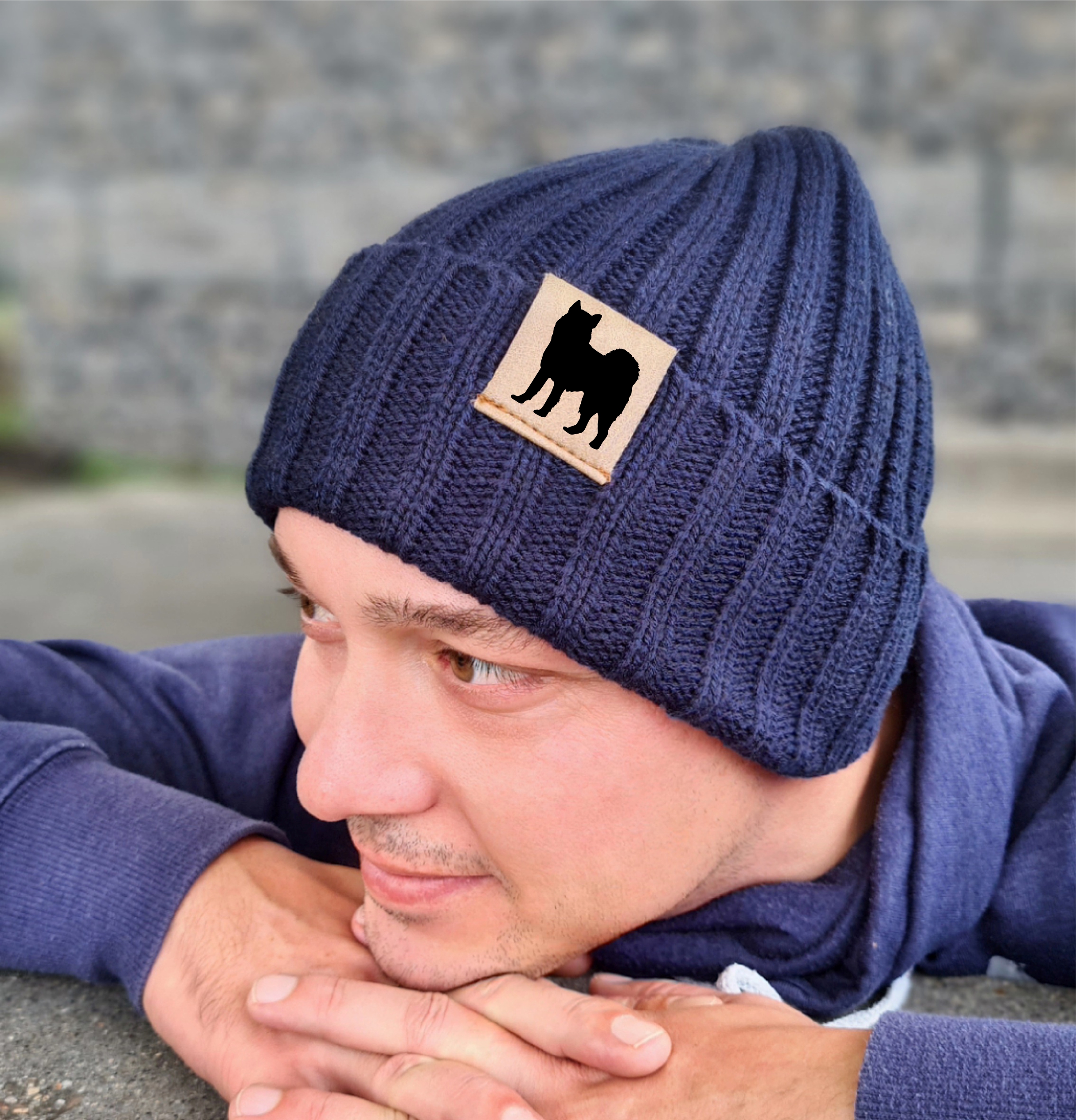 Strickmütze "Alaskan Malamute "  Beanie Mütze Urban Witzig Spruch Warm Winter Herbst Farben
