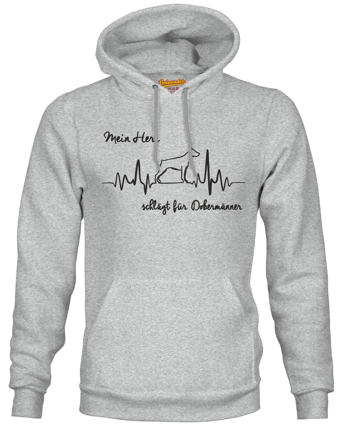 DOBERMANN SWEATSHIRT HEARTBEAT   Hund Hundemotiv Herz Hoodie