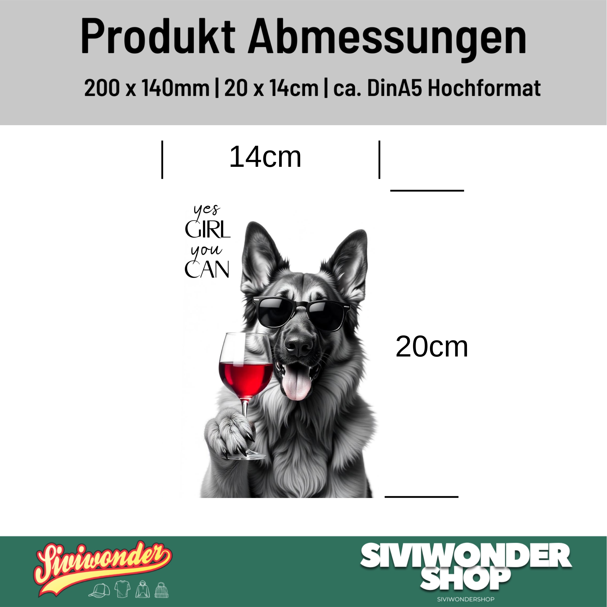 Schild Hund Schäferhund Artprint Wein Spruch Deko Wanddekor Geschenkidee Weinliebhaber Quotes