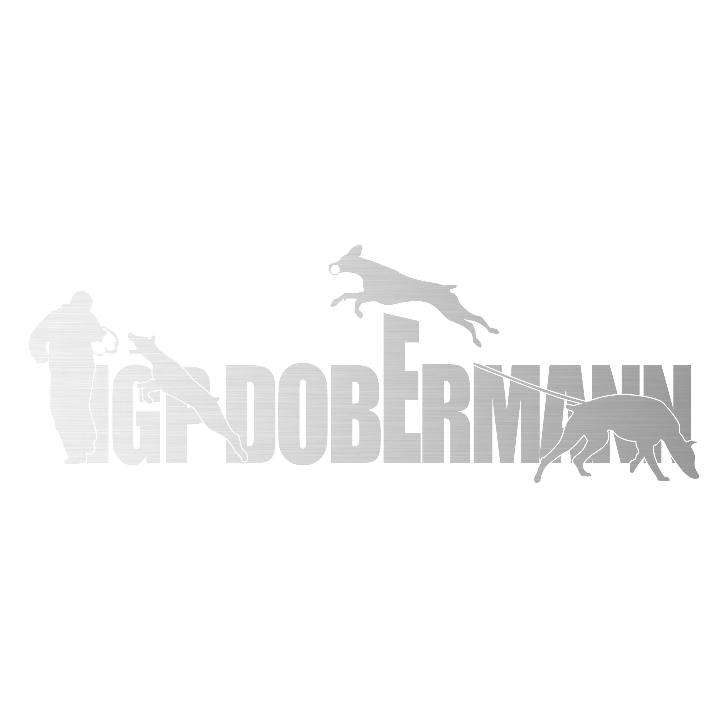 DOBERMANN kupiert AUTOAUFKLEBER IGP Schrift by SIVIWONDER IPO