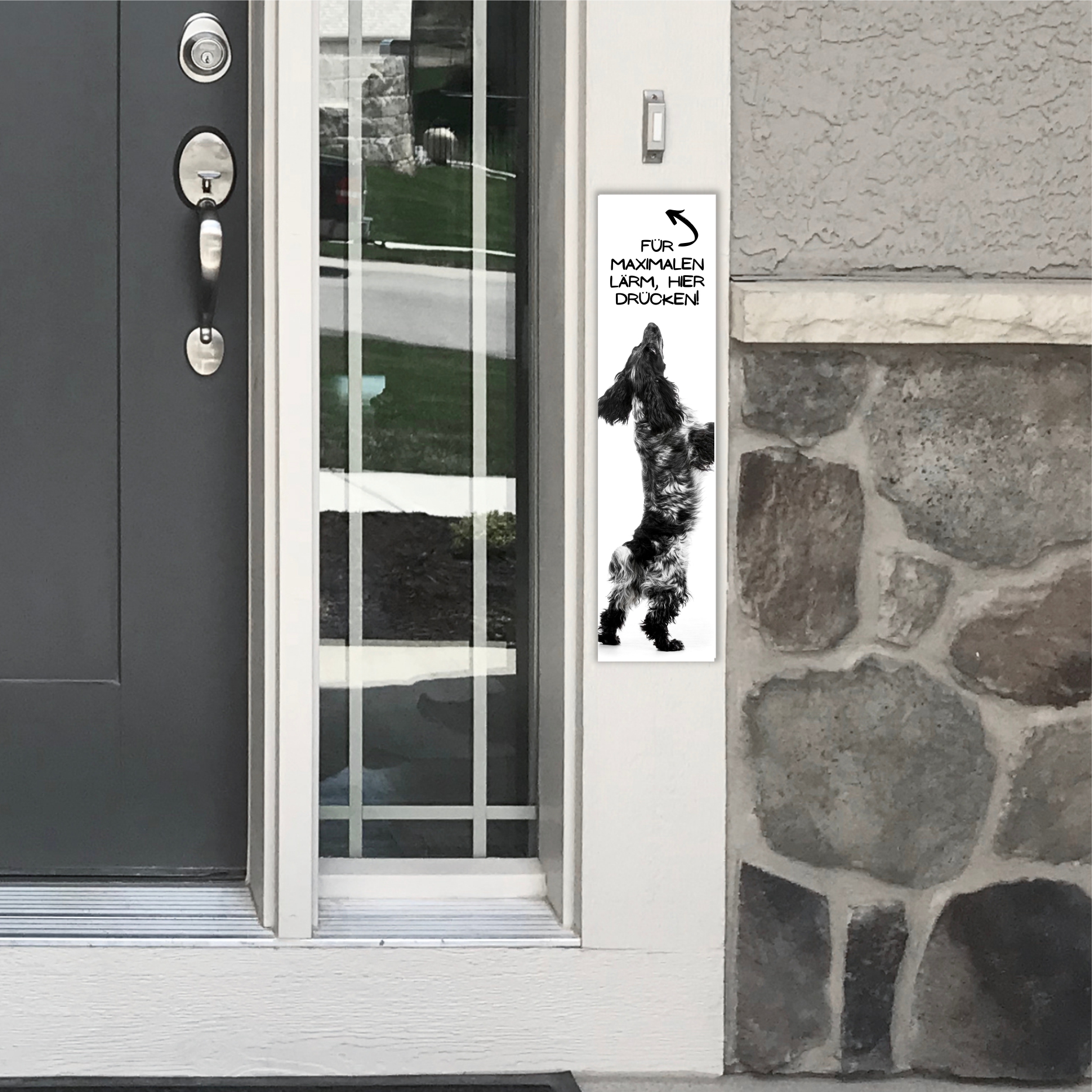 Cocker Spaniel Cockie Spanier English schimmel  Dog Türschild Warnschild Hundeschild Schildr happy Design by Siviwonder