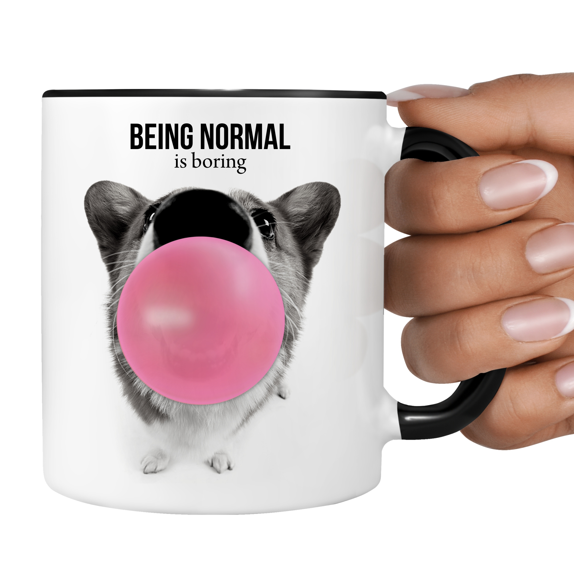 Corgi mit Kaugummi Bubble normal  Dog Freund Tasse Kaffee lustig Kaffeebecher Mug Design Design by Siviwonder