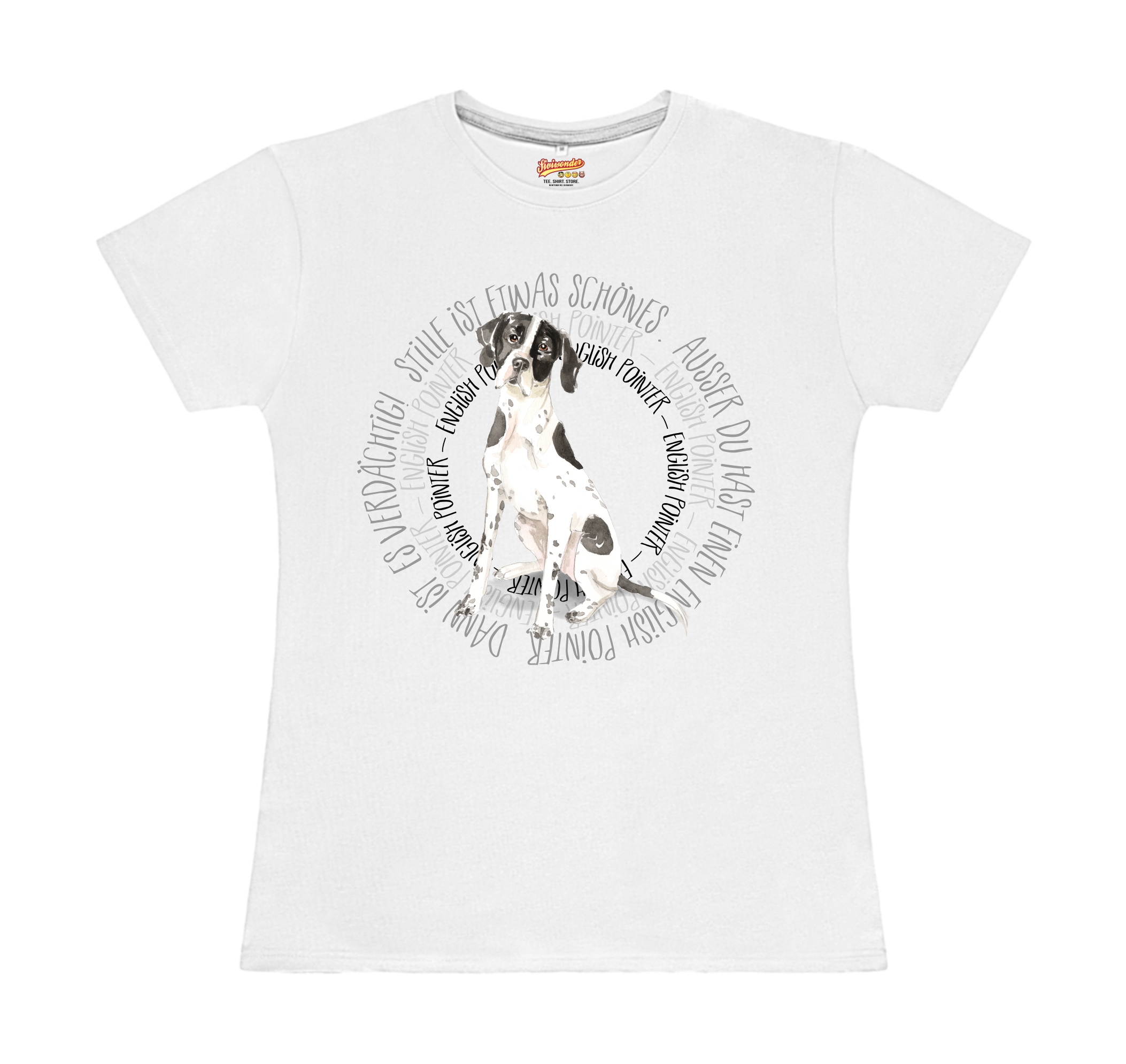 ENGLISH POINTER DAMEN T-SHIRT CIRCLE Watercolor by SIVIWONDER