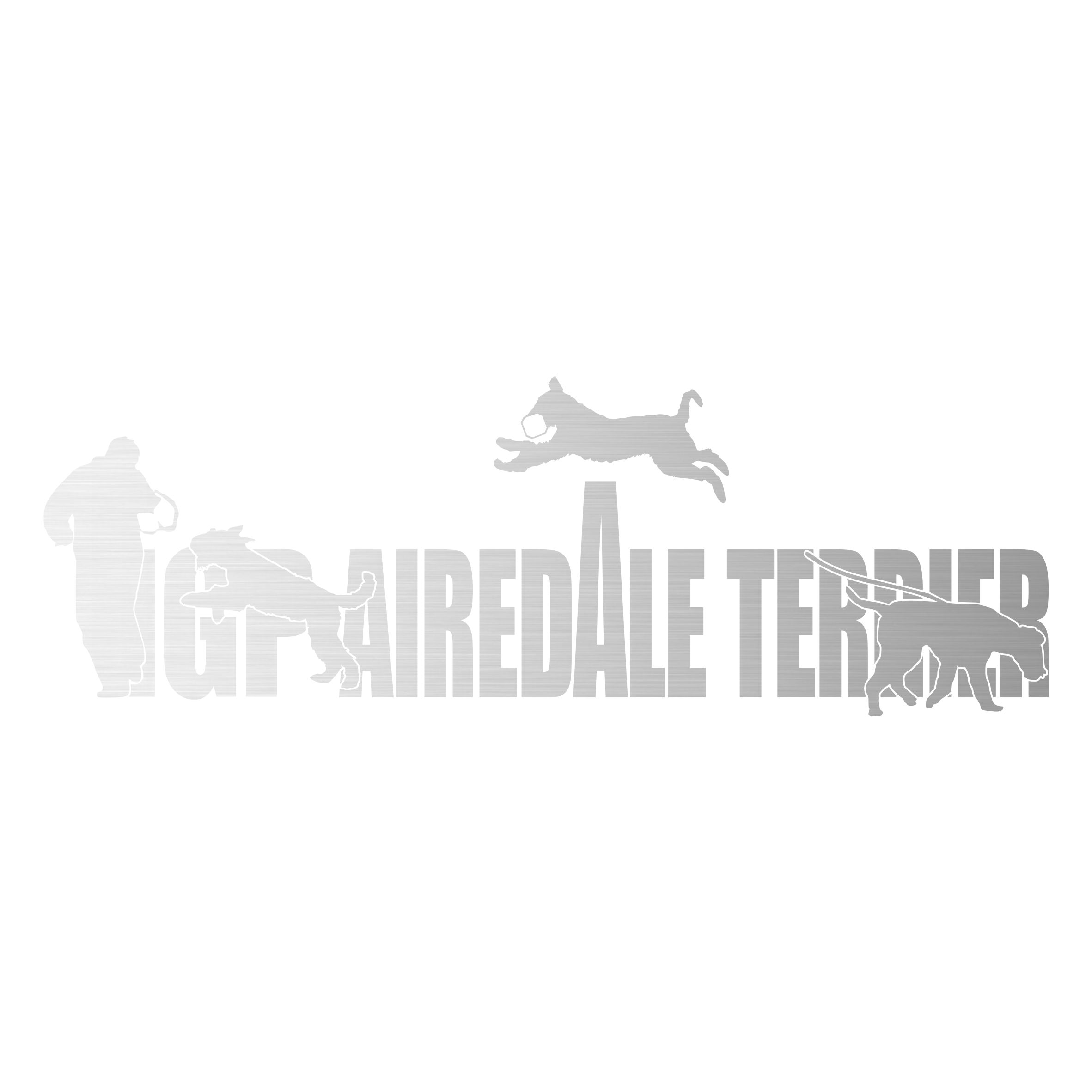 AIREDALE TERRIER AUTOAUFKLEBER IGP Schrift by SIVIWONDER IPO