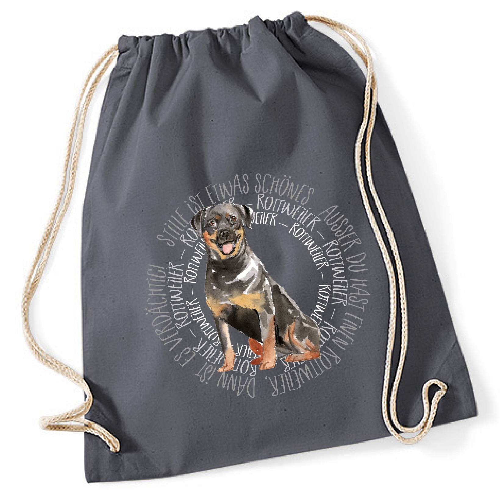ROTTWEILER TURNBEUTEL CIRCLE Watercolor by SIVIWONDER