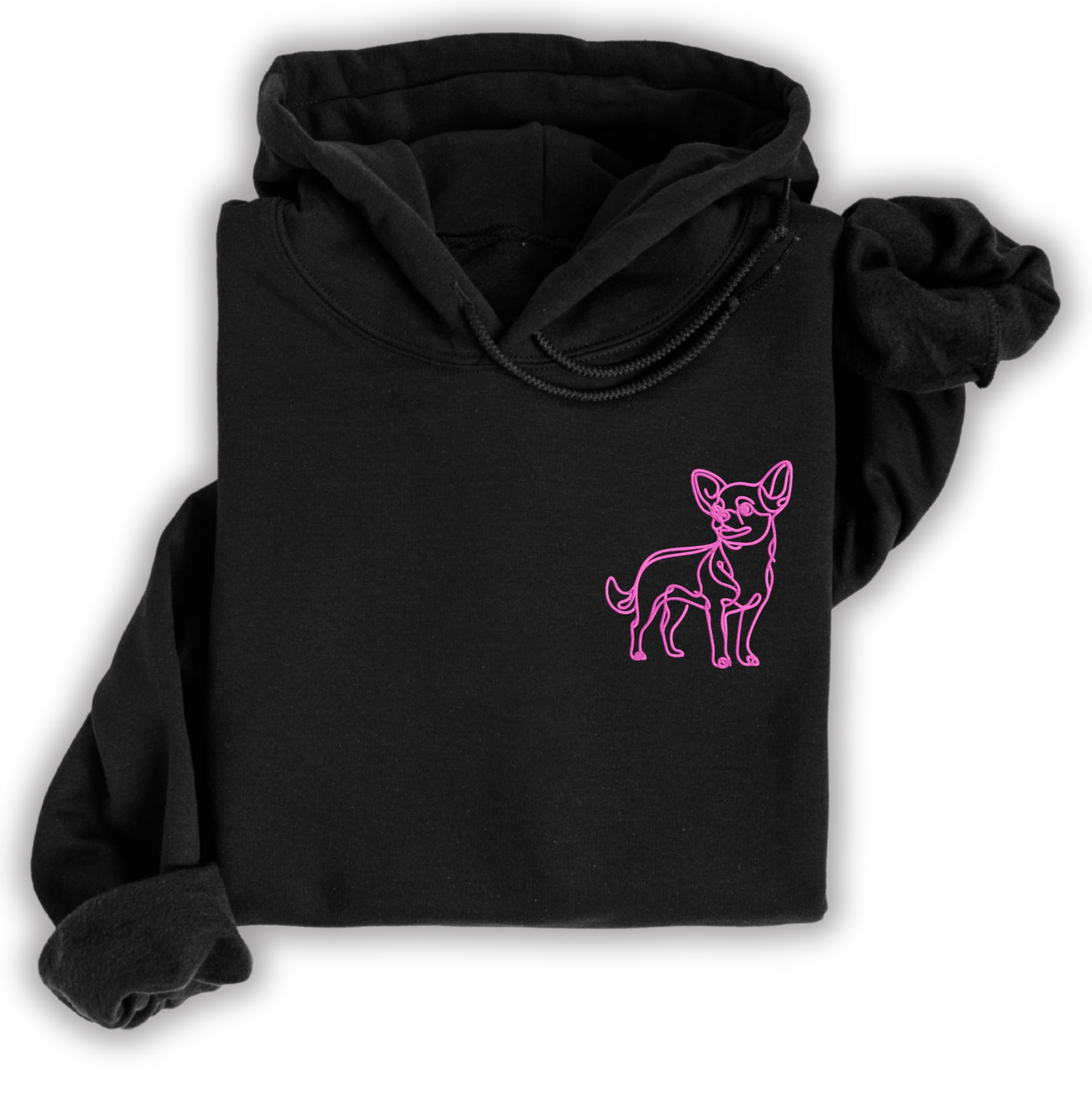 Hoodie Chihuahua Chi gestickt Hund wählbare Stickerei kuschelig Stickerei personalisiert