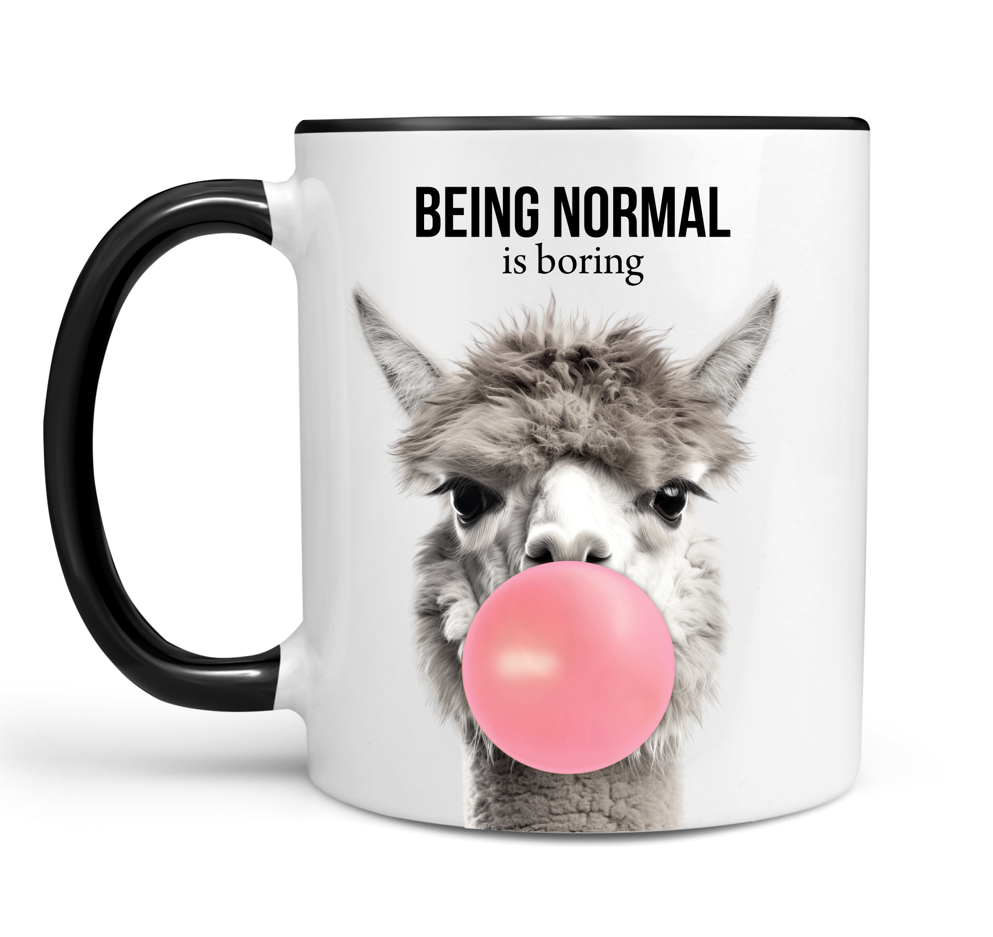 Alpaka lustiges Bild Bubble normal  Büro Freund Tasse Kaffee lustig Kaffeebecher Mug Design Design by Siviwonder