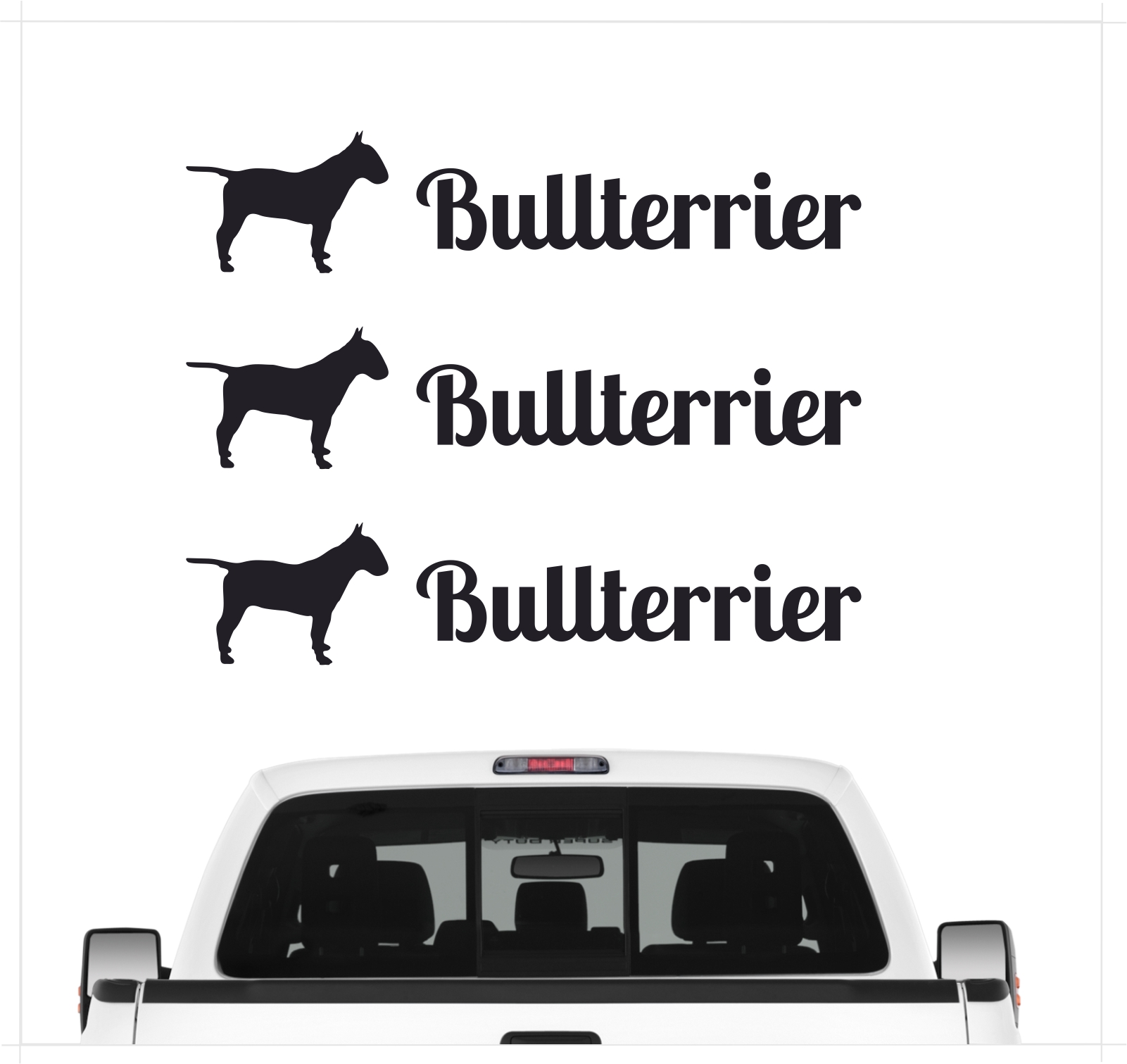 Bullterrier Bully Bull Terrier Gladiator Dog 3er Set  AUTOAUFKLEBER Aufkleber Hunde Hundemotiv by SIVIWONDER