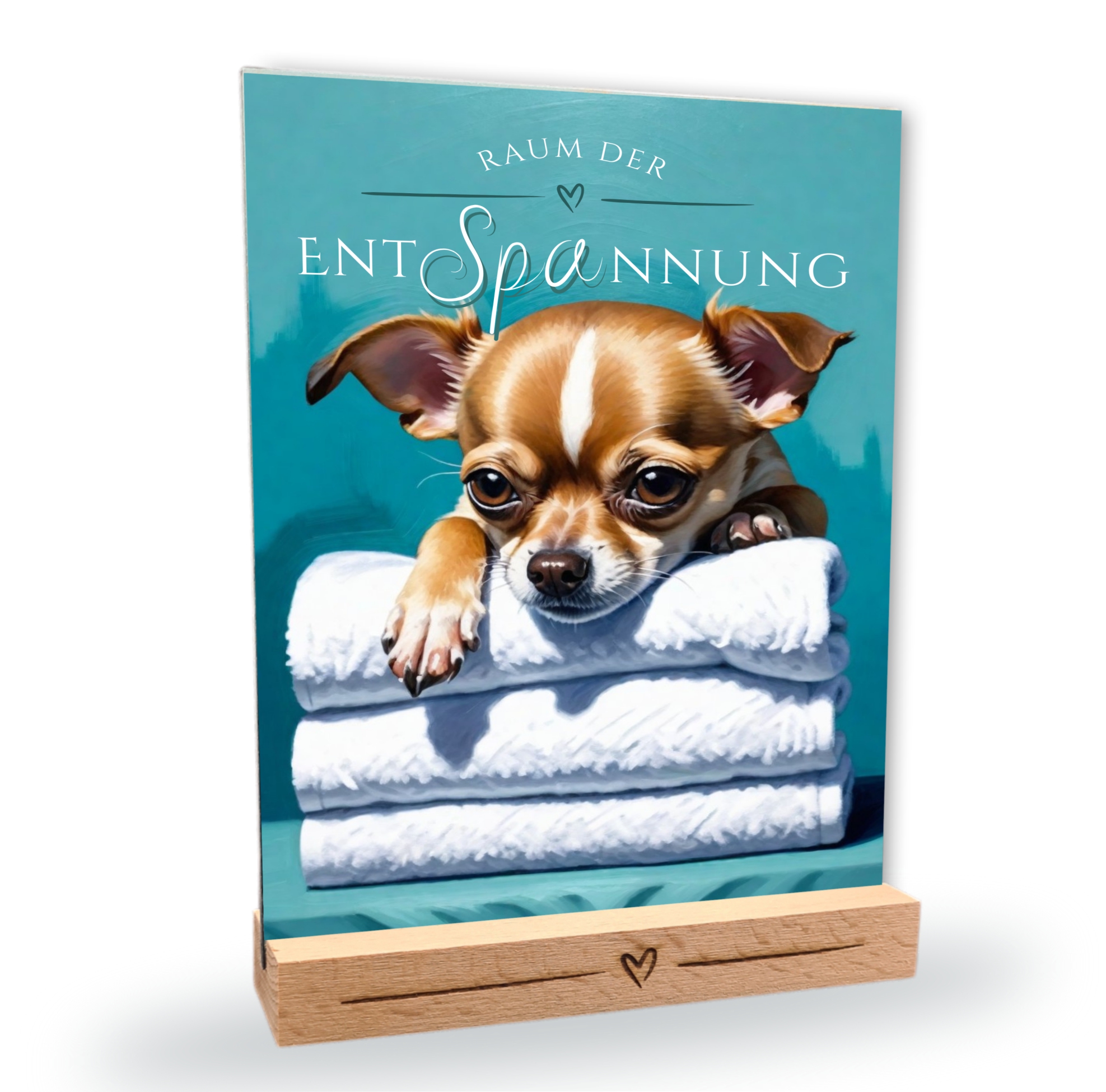 Hundeschild Deko Badezimmer Wellness  Chihuahua Chi Schild Spruch