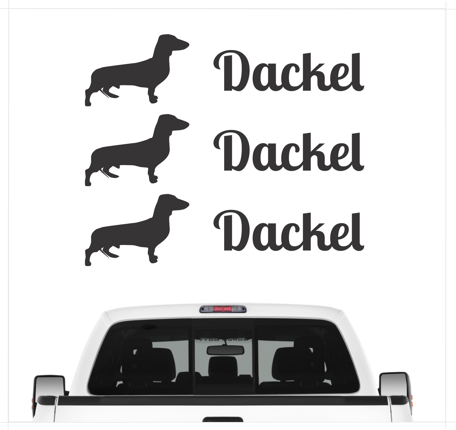 Dackel Teckel Dachshund Dog 3er Set  AUTOAUFKLEBER Aufkleber Hunde Hundemotiv by SIVIWONDER