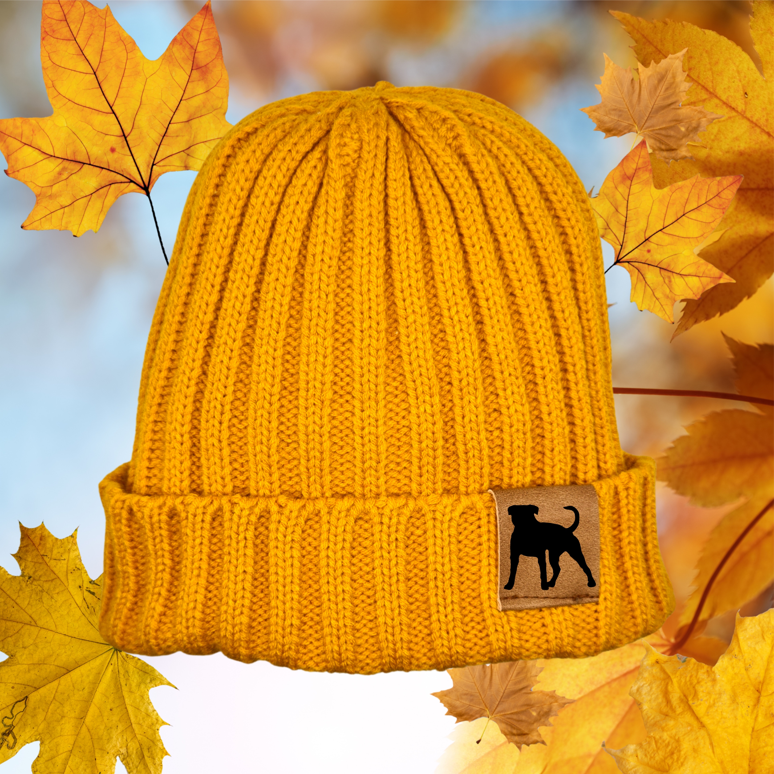 Strickmütze "American Bulldog USA"  Beanie Mütze Urban Witzig Spruch Warm Winter Herbst Farben