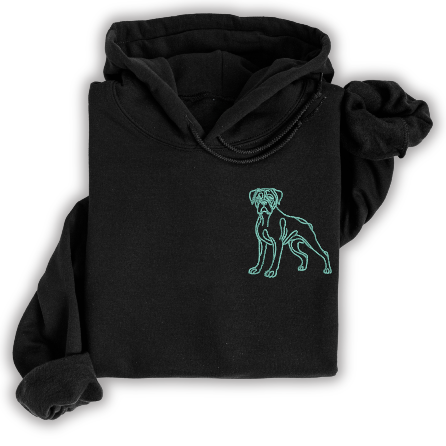 Hoodie Boxer  gestickt Hund wählbare Stickerei kuschelig Stickerei personalisiert