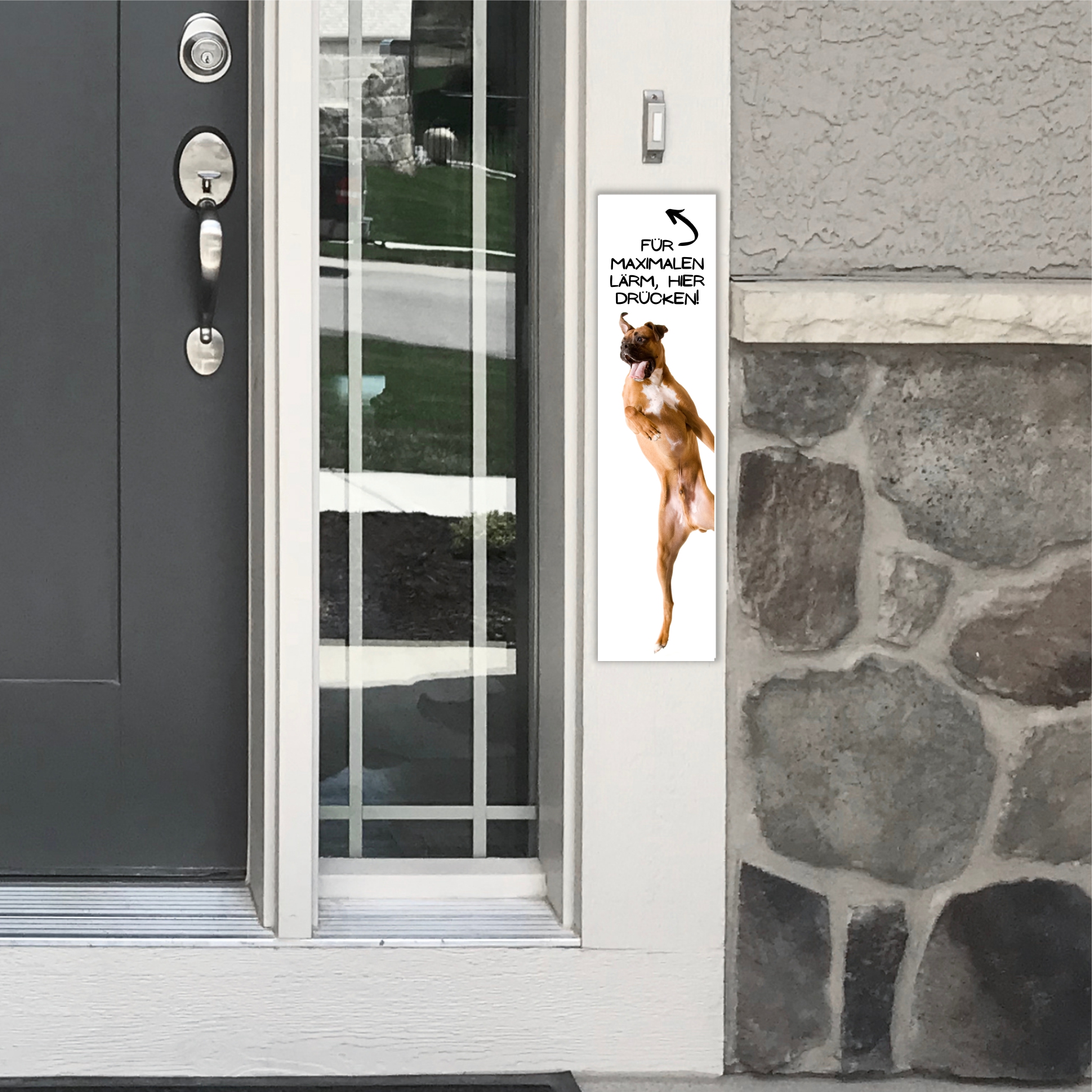 Boxer deutscher german Dog Türschild Warnschild Hundeschild Schildr happy Design by Siviwonder