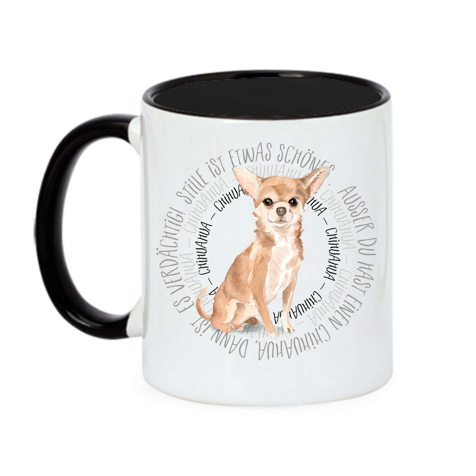 CHIHUAHUA TASSE CIRCLE WATERCOLOUR Motiv by SIVIWONDER