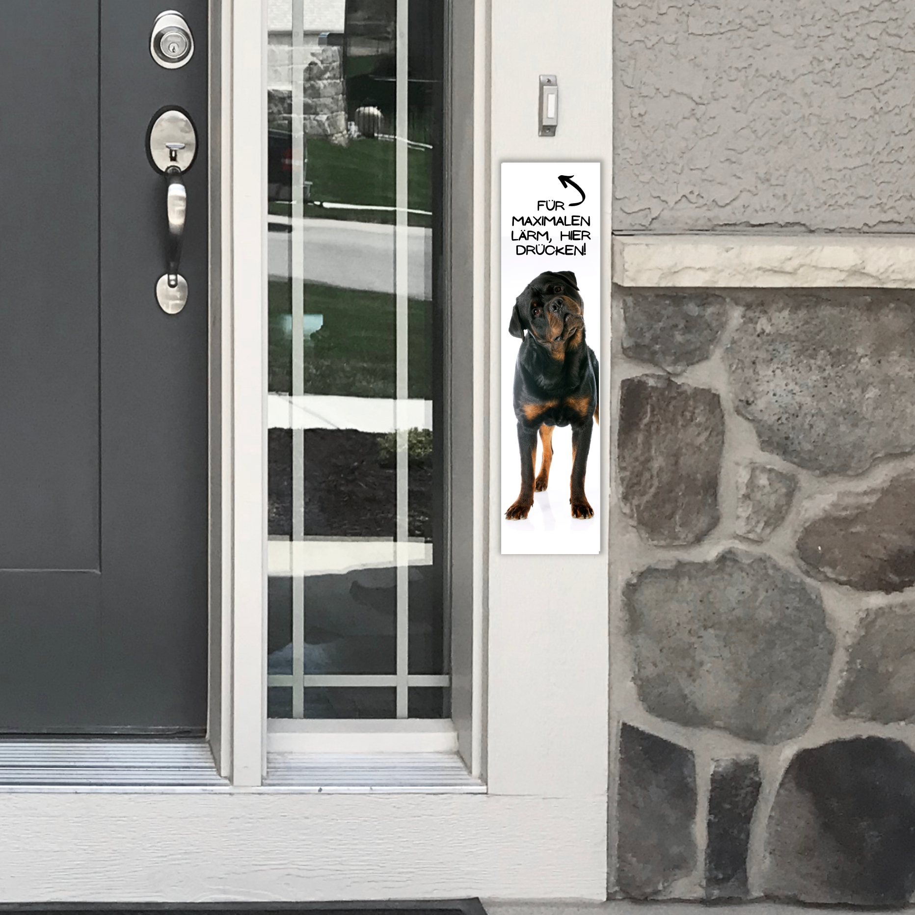 Rottweiler Rottie Rotty Rott Dog Türschild Warnschild Hundeschild Schildr happy Design by Siviwonder