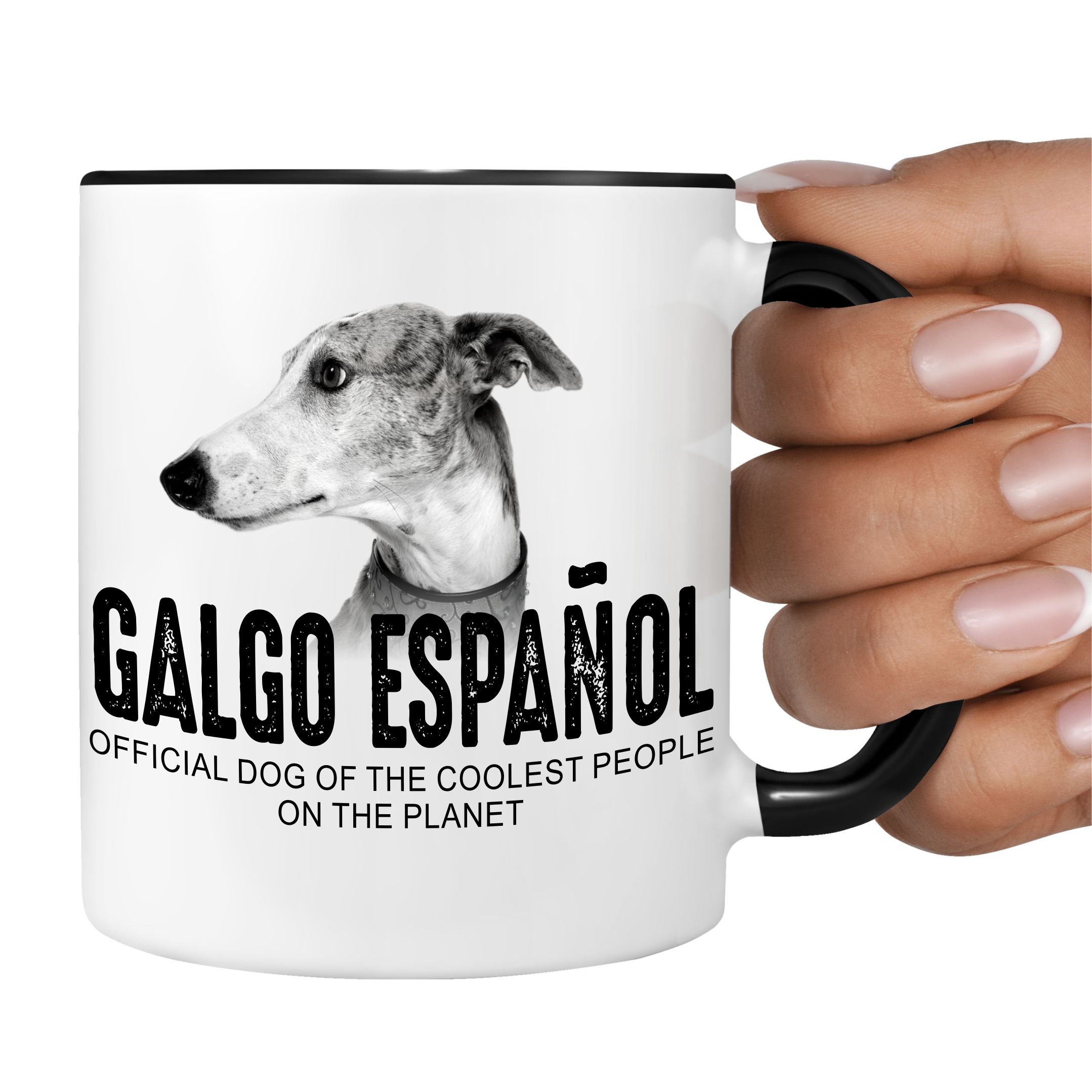 Galgo Espanol  Spanischer Windhund Straßenhund Tierheim Dog Tasse Kaffeetasse Kaffeebecher happy Design by Siviwonder